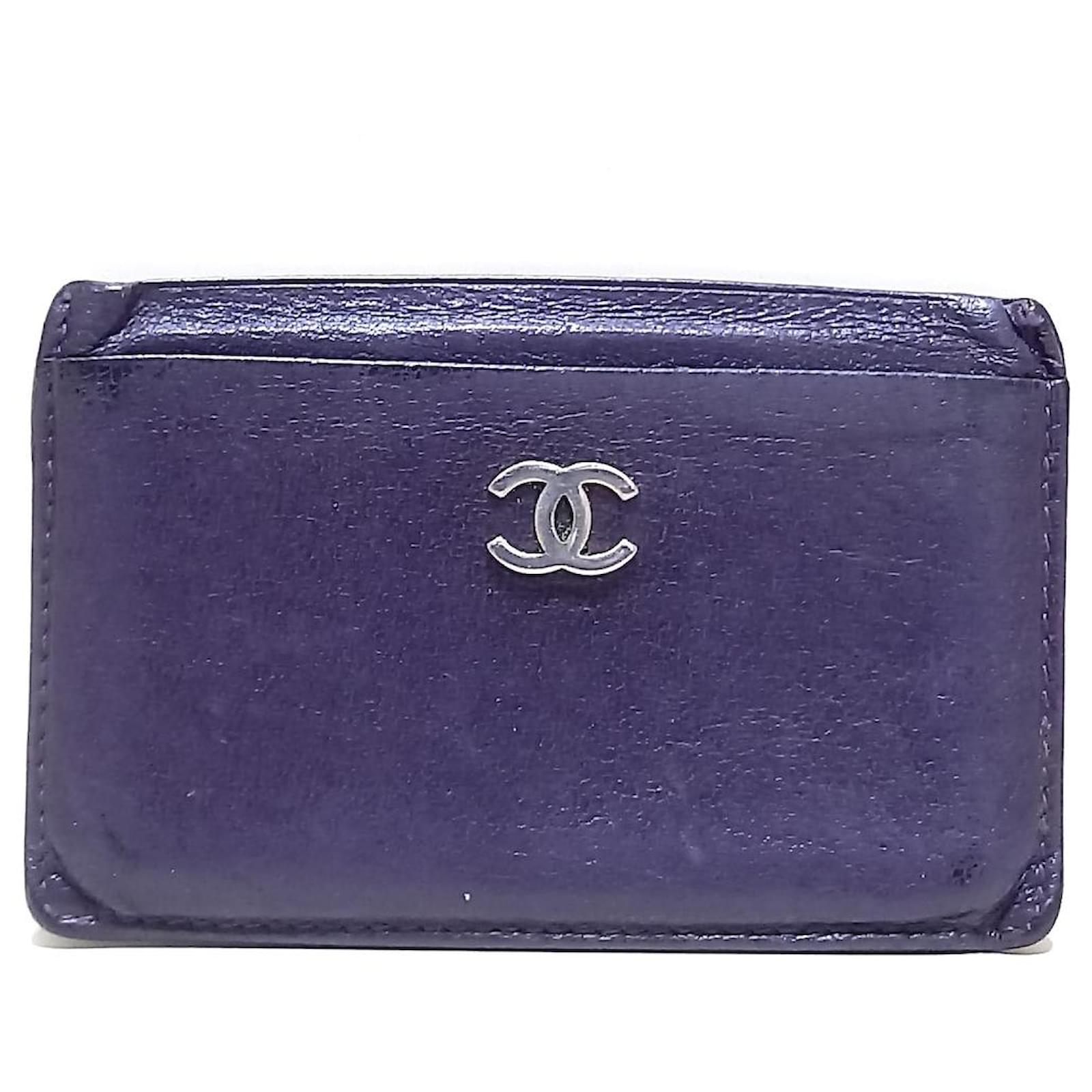 Chanel Wallets Purple Leather ref.381401 - Joli Closet