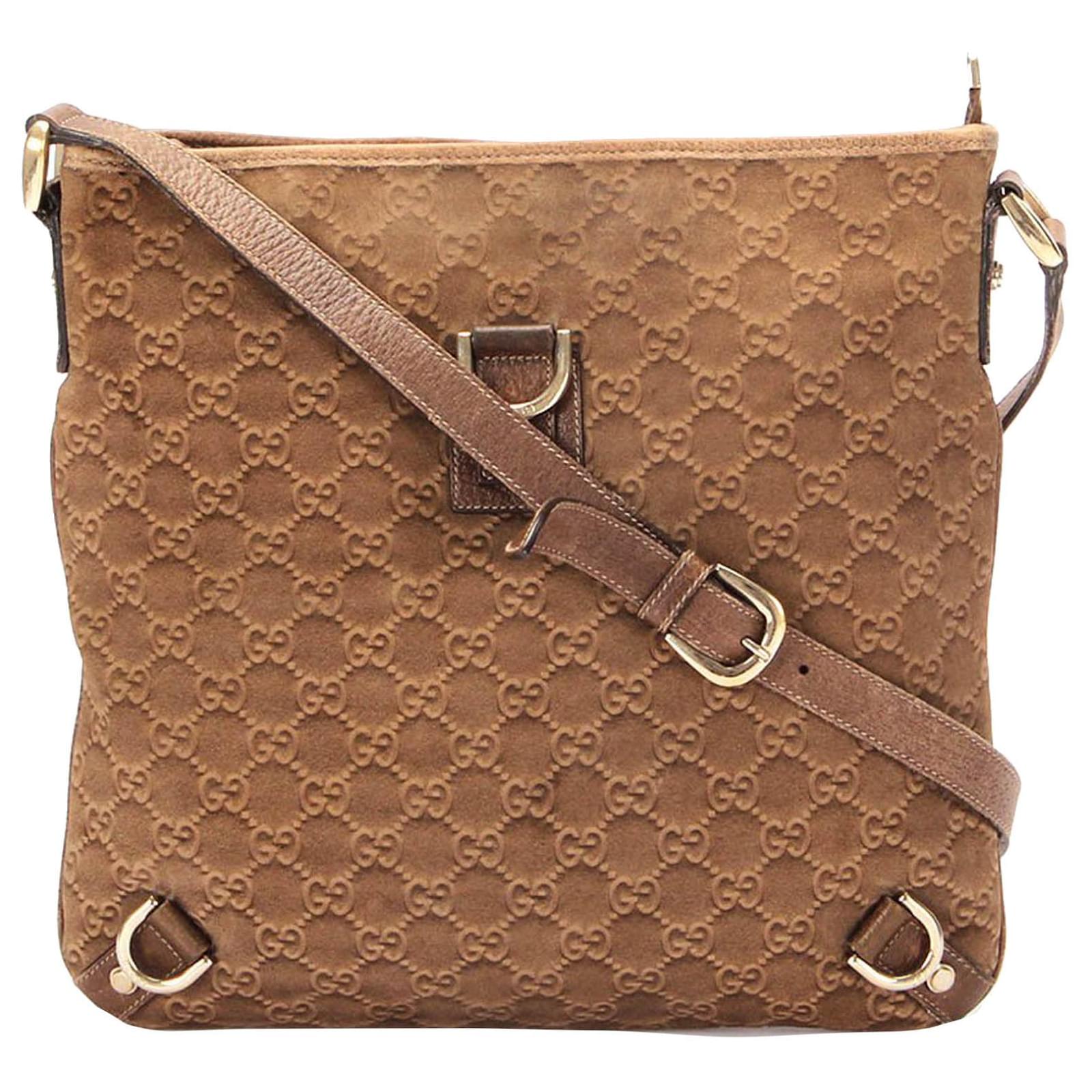 Brown Gucci GG Canvas Abbey D-Ring Crossbody Bag