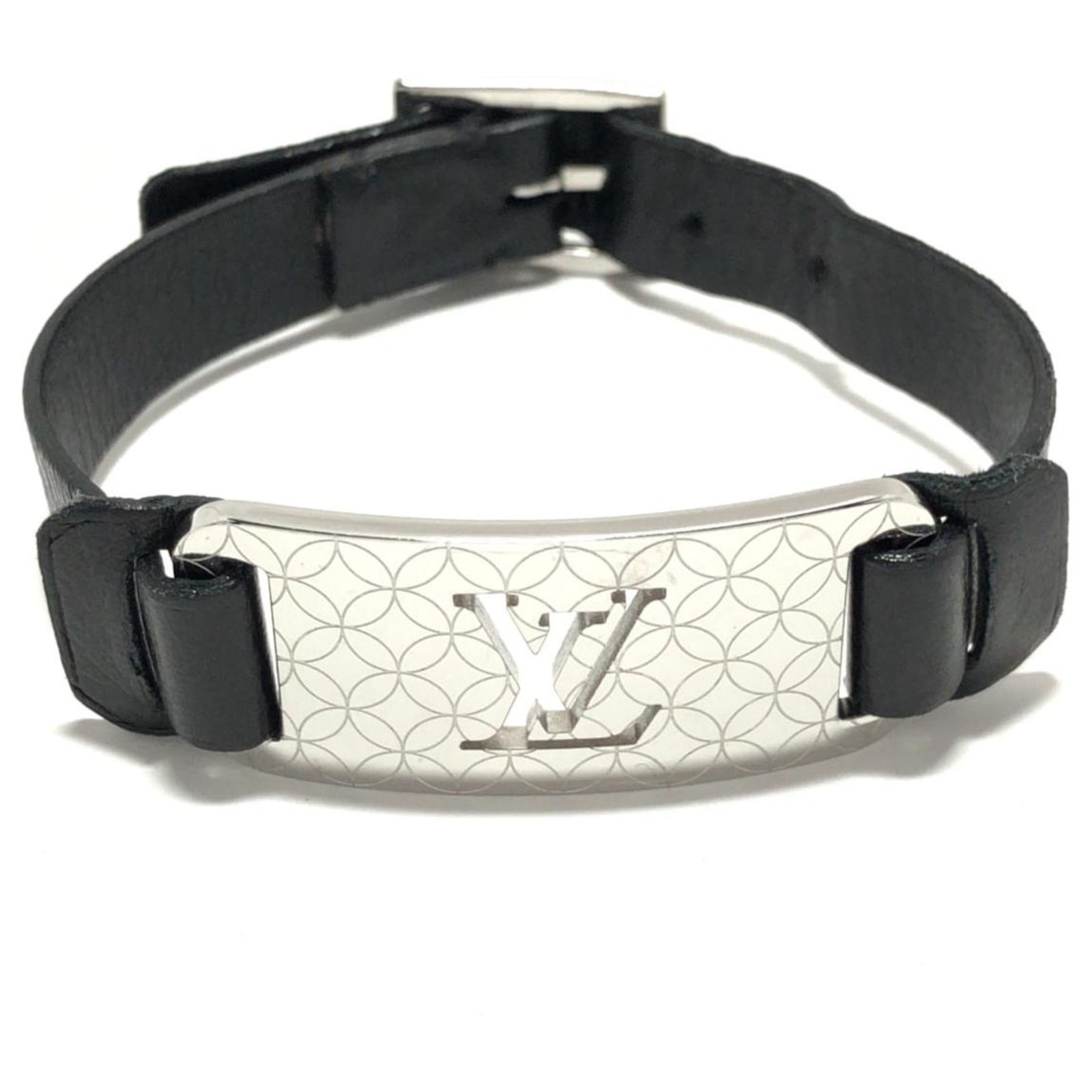 Louis Vuitton Champs Elysées Bracelet Black Leather. Size NA