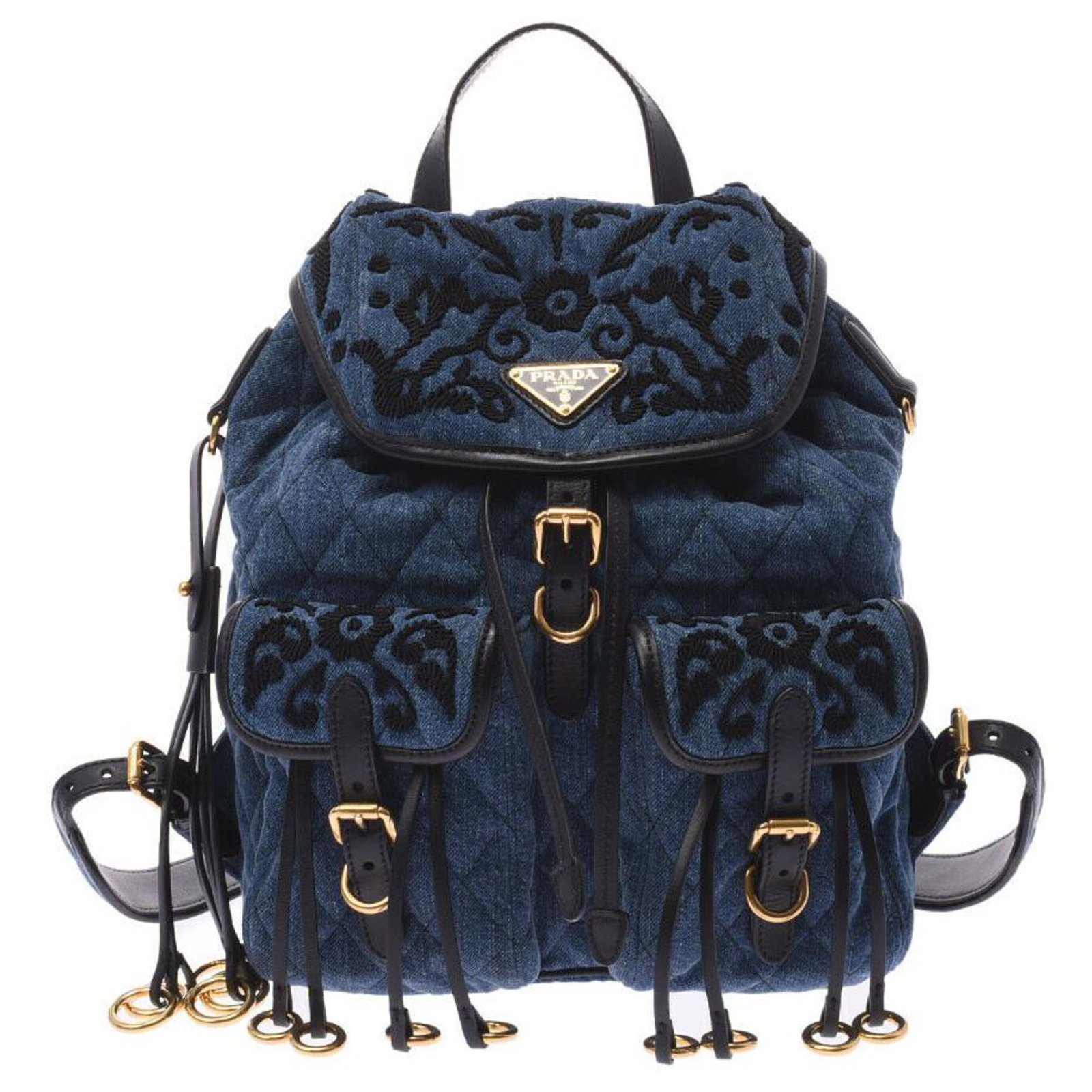 prada backpack blue