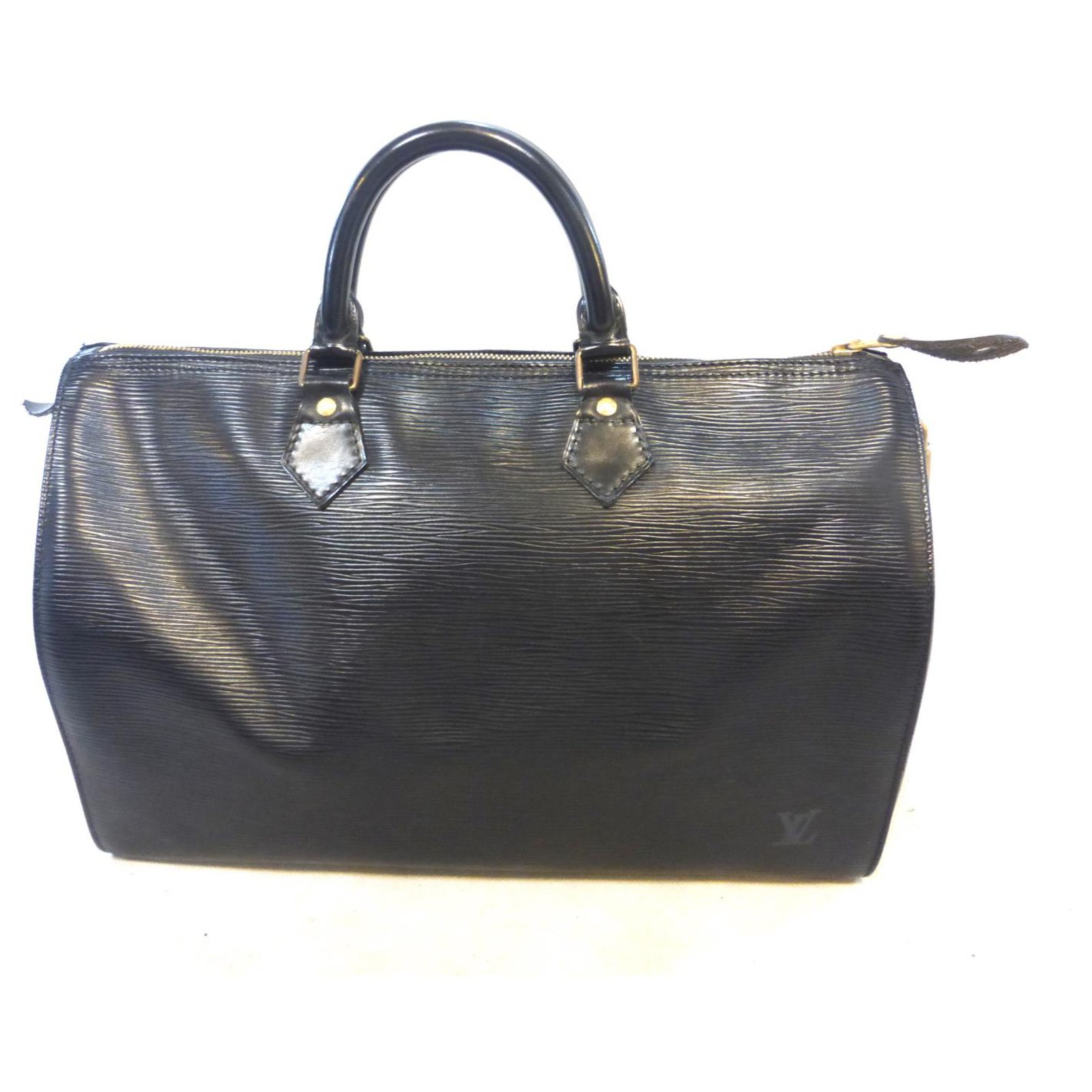 Louis Vuitton, Bags, Louis Vuitton Speedy 35 Black Epi Leather Stunning