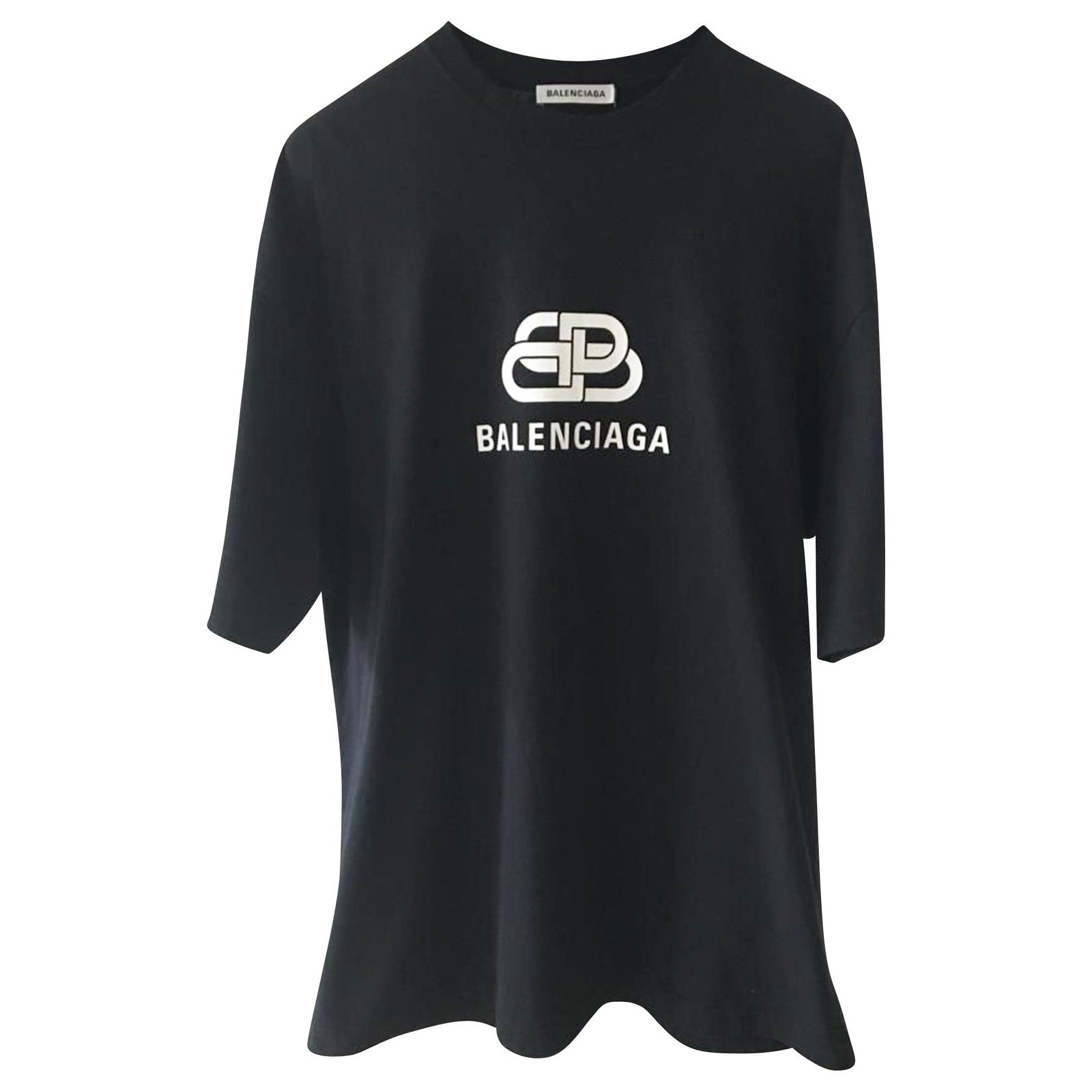 Joya Evaluación Tía Camiseta negra extragrande BB Balenciaga Negro Algodón ref.328506 - Joli  Closet