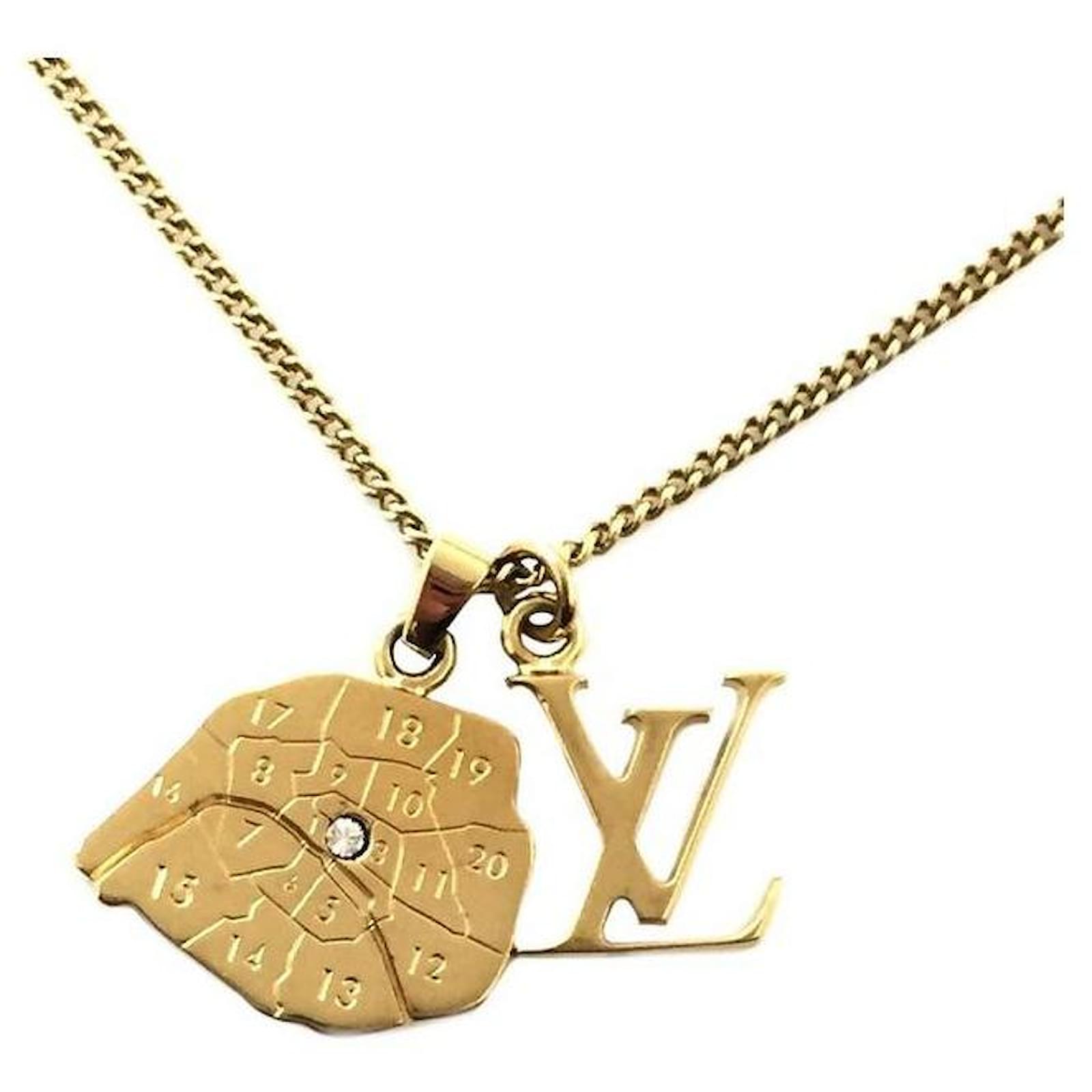 Louis Vuitton My LV Chain Necklace Gold Metal