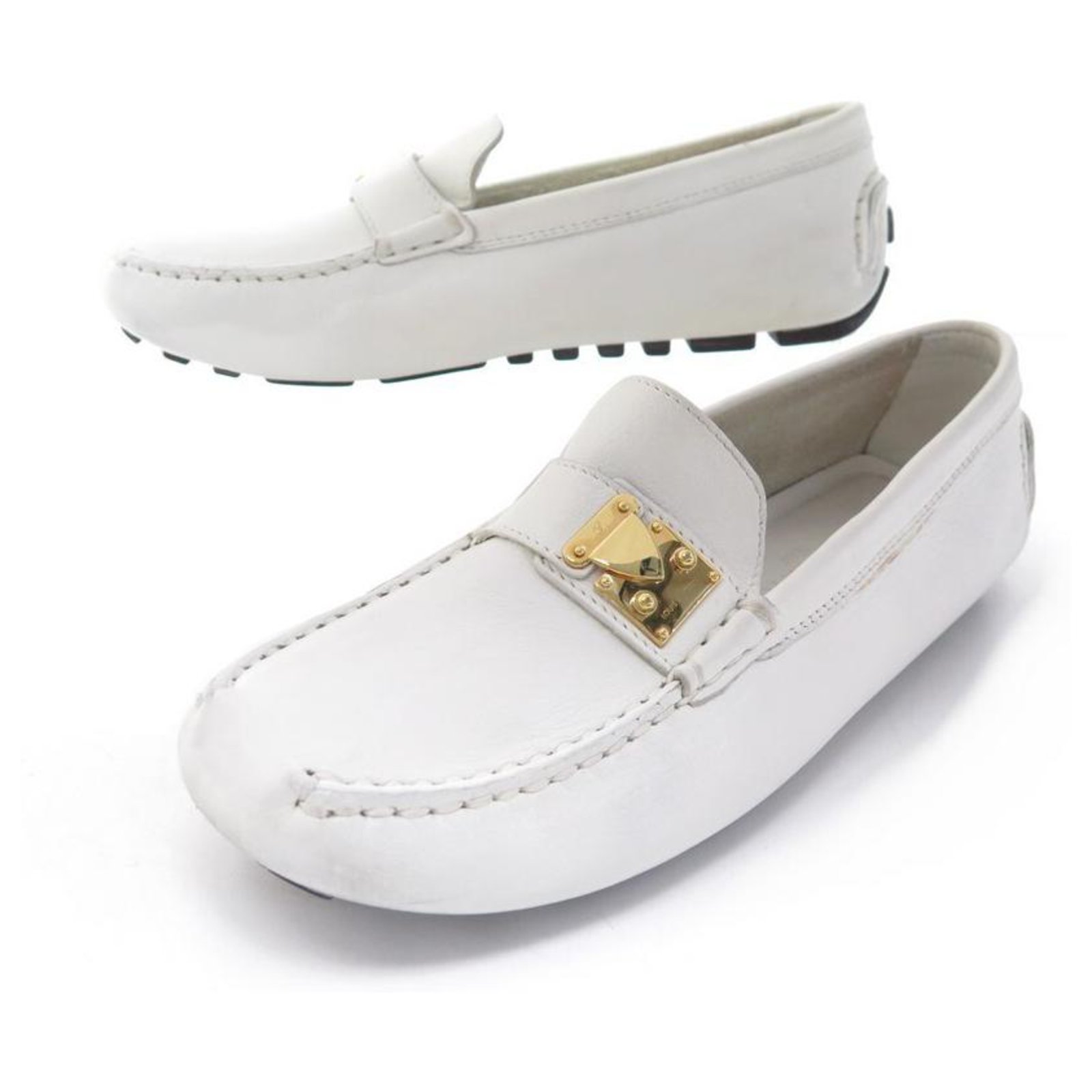 louis vuitton white loafers
