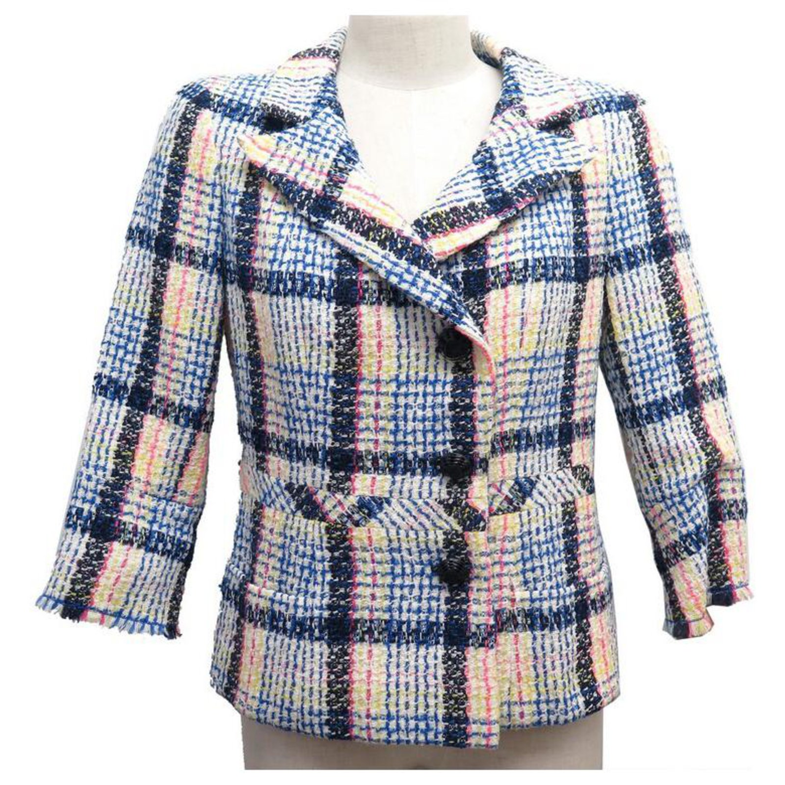 CHANEL FITTED JACKET SIZE M 40 IN MULTICOLORED TWEED JACKET VEST Multiple  colors ref.329057 - Joli Closet