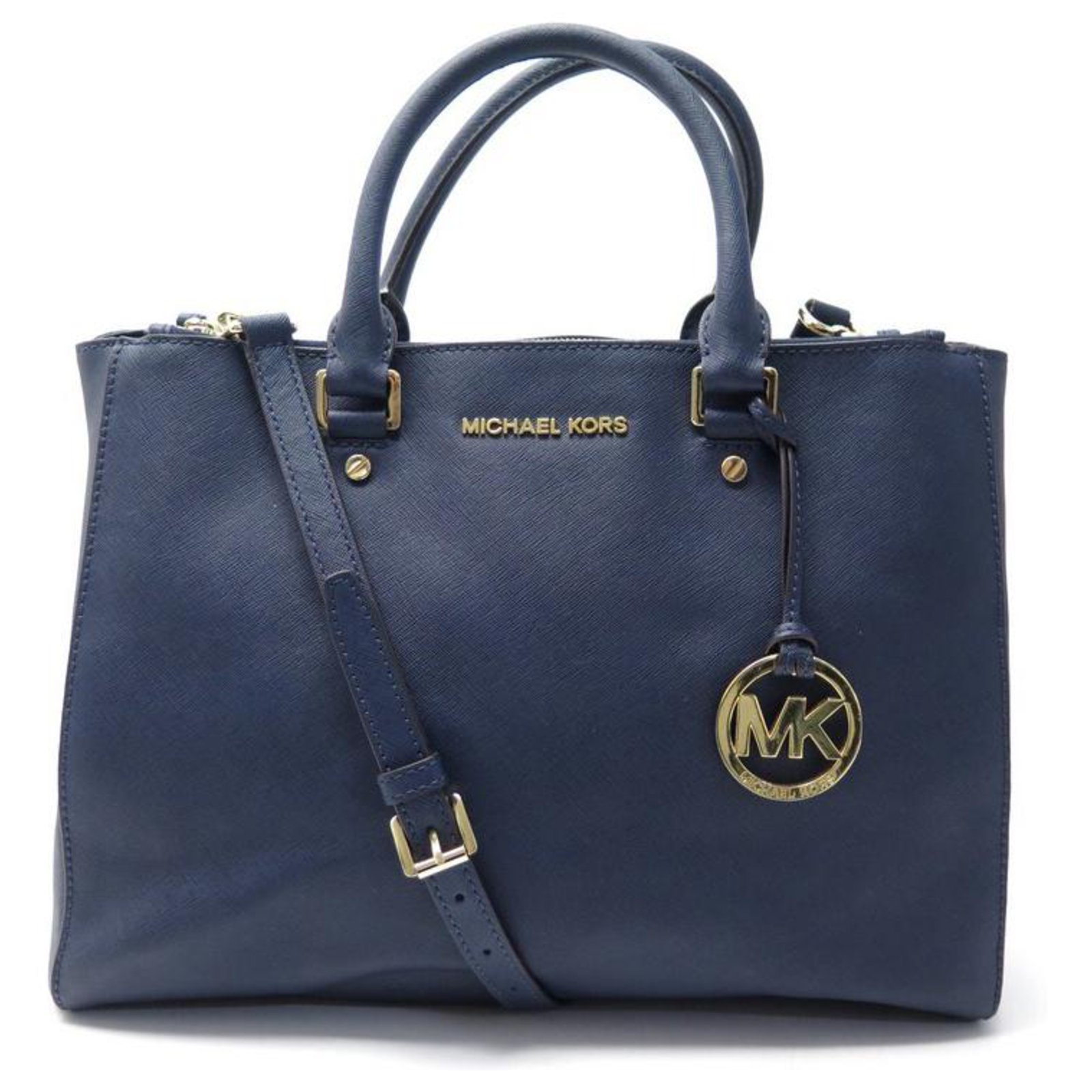 SAC A MAIN MICHAEL KORS 30S4GTVS7L CABAS BANDOULIERE EN CUIR BLEU HAND BAG ref.329194 Joli Closet