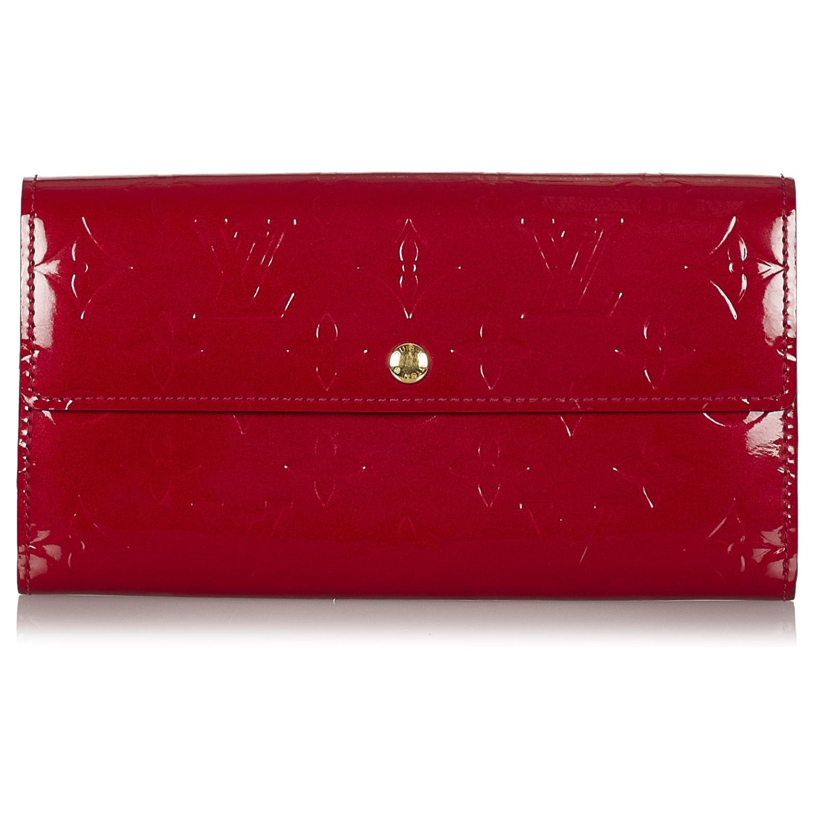 Louis Vuitton Red Vernis Sarah Wallet Leather Patent leather ref