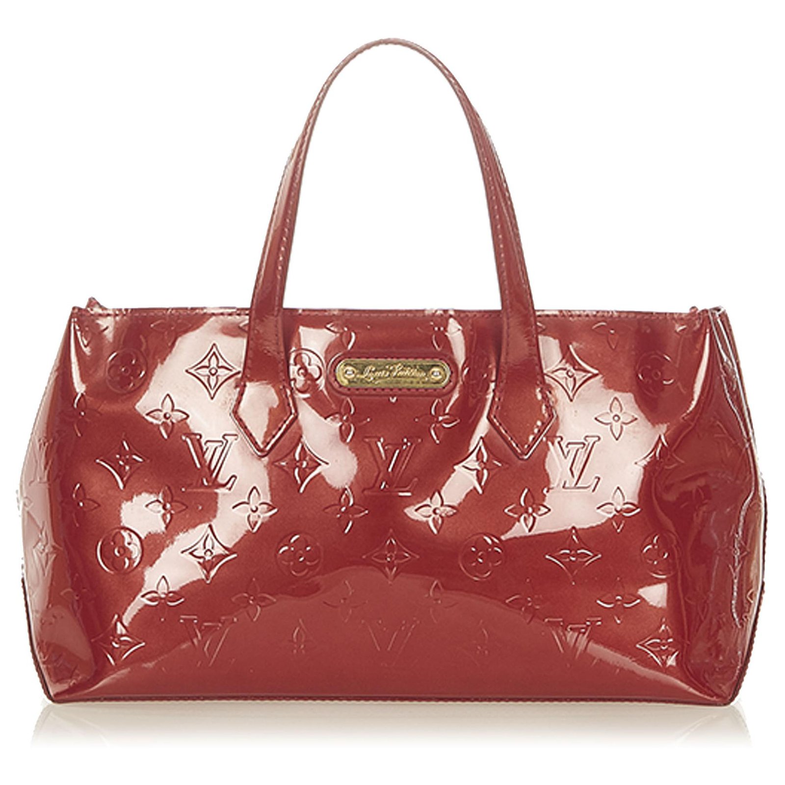 Louis Vuitton Monogram Vernis Wilshire PM M91723 Red Leather Patent leather  ref.1008192 - Joli Closet