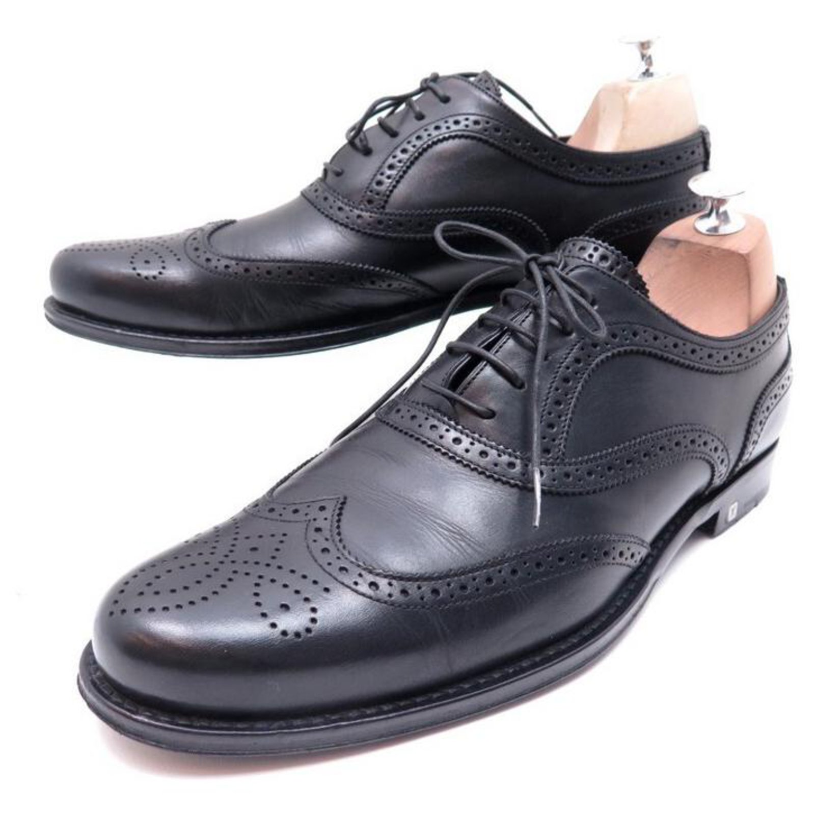 Louis Vuitton Black Leather Oxfords Shoes