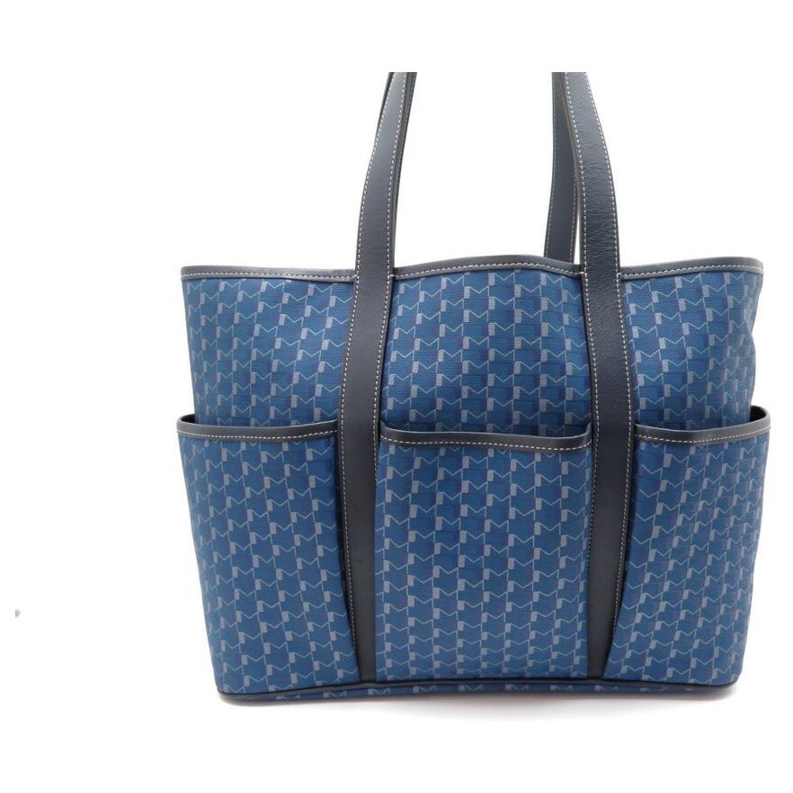 Autre Marque MOYNAT TOTE HAND BAG IN MONOGRAM BLUE CANVAS TOTE HAND BAG  Leather ref.330040 - Joli Closet