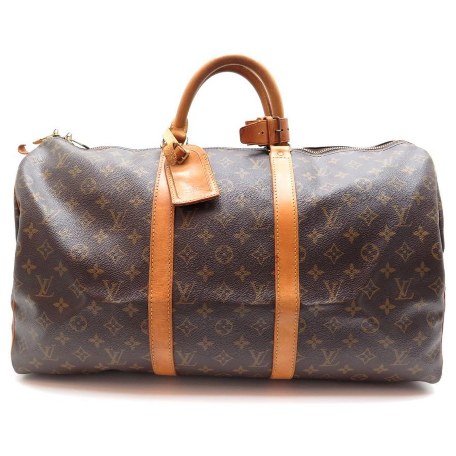 Louis Vuitton Monogram Keepall Travel Bag 50 Brown