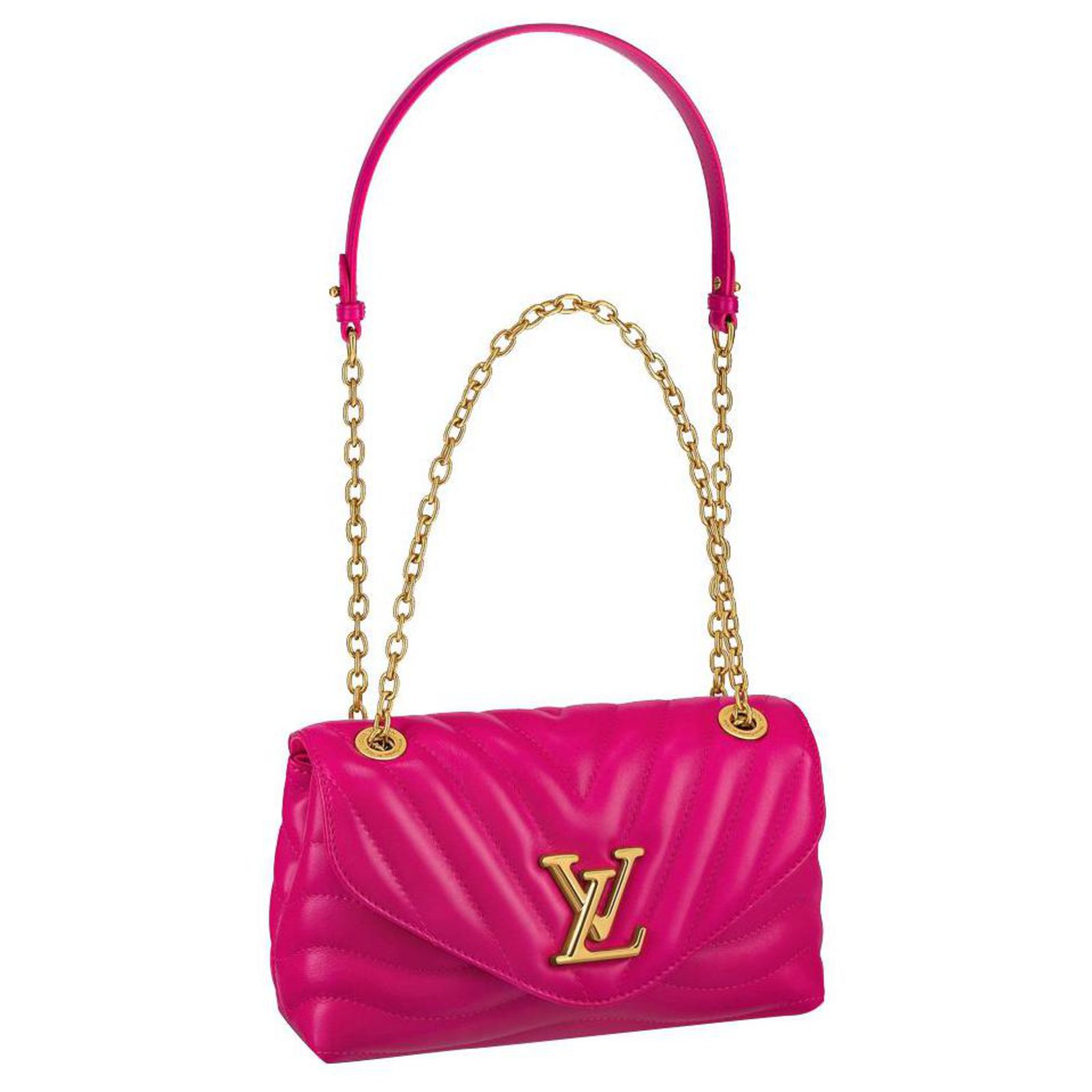 Louis Vuitton LV New wave chain bag Pink Leather ref.393234 - Joli