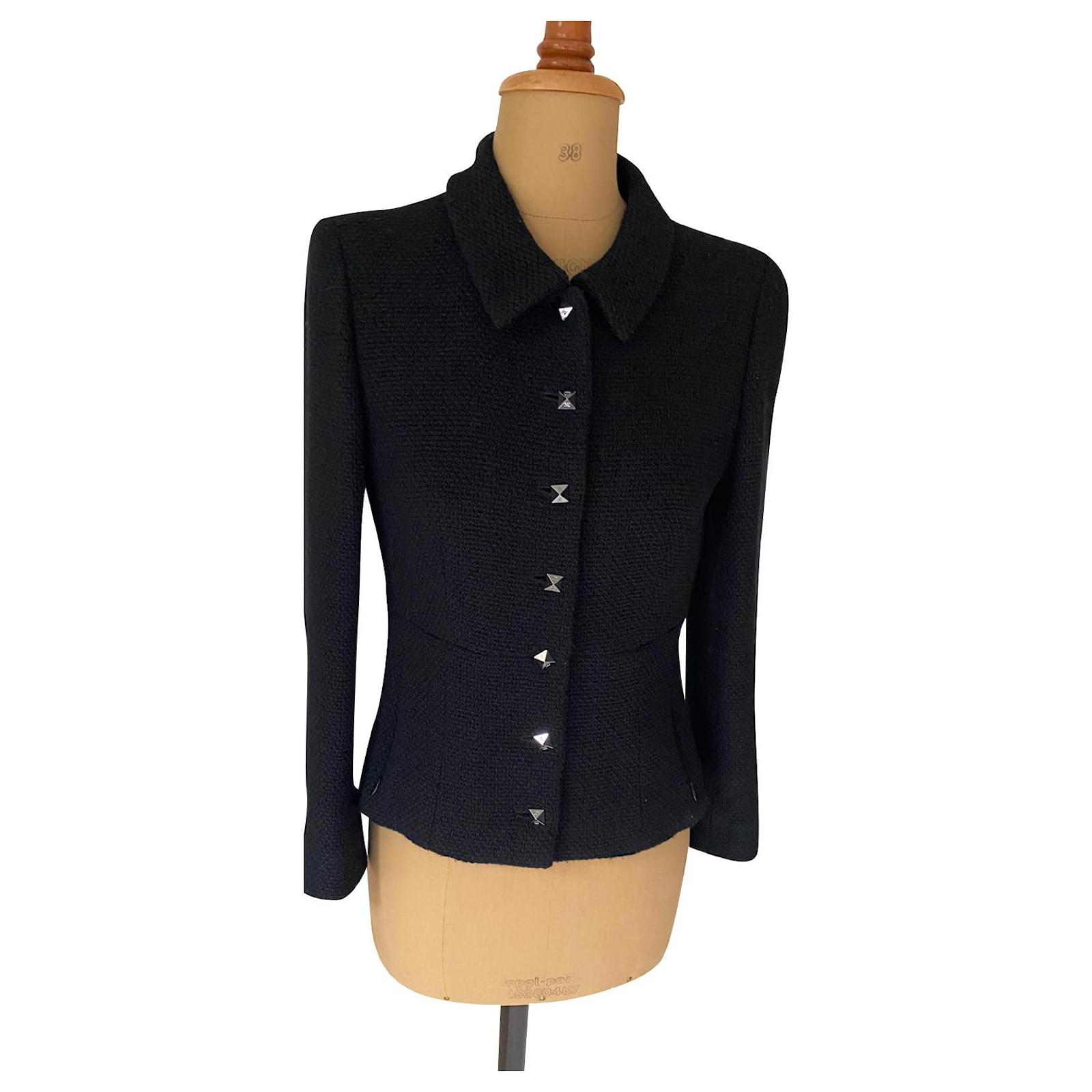 Chanel Black jacket Tweed ref.330222 - Joli Closet