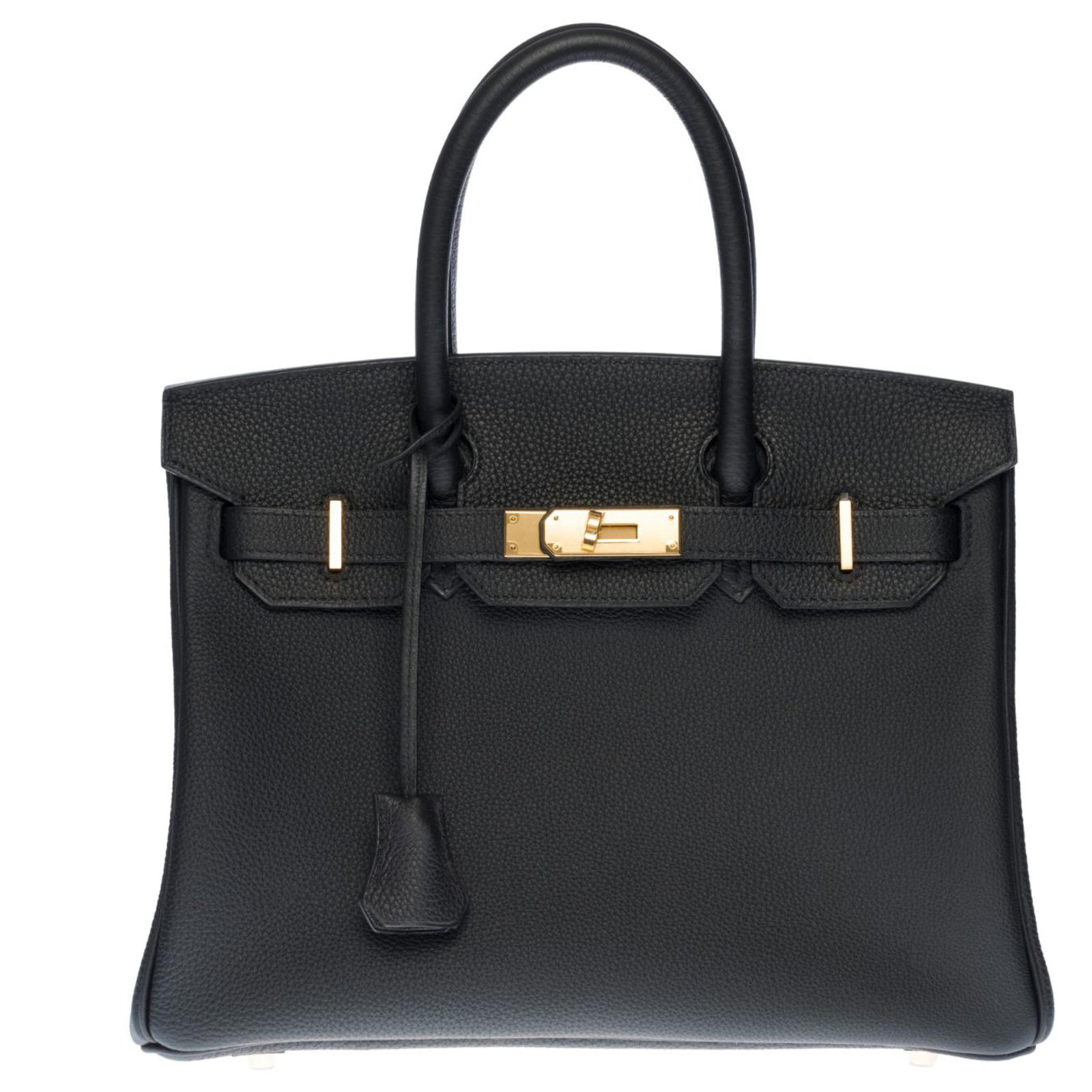 Hermès Birkin 25 Togo Black Gold Hardware Front View