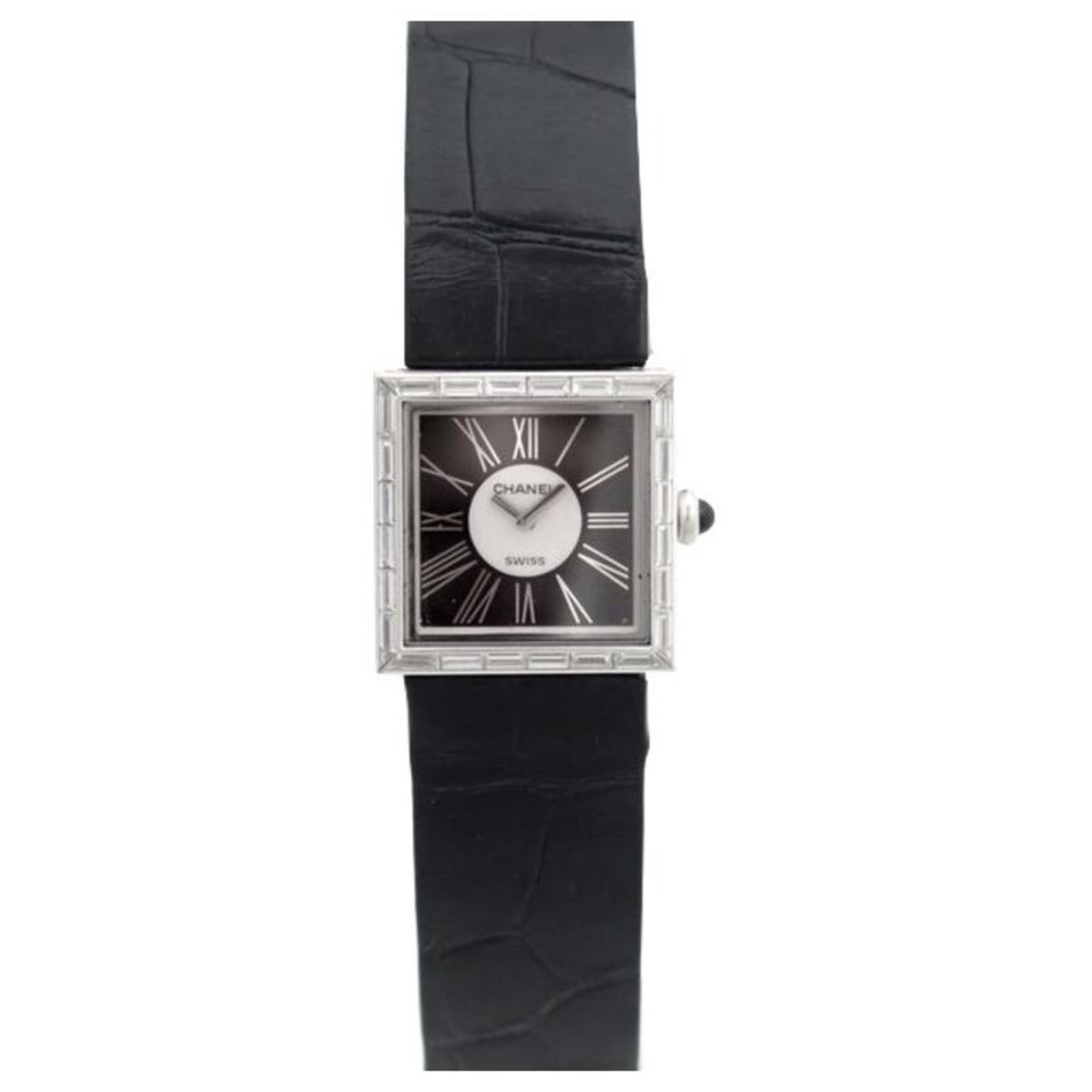 Chanel Mademoiselle xxx 18k White Gold Black & Silver dial 22.5mm Quartz  watch – Luxury Watch and Jewelry Market
