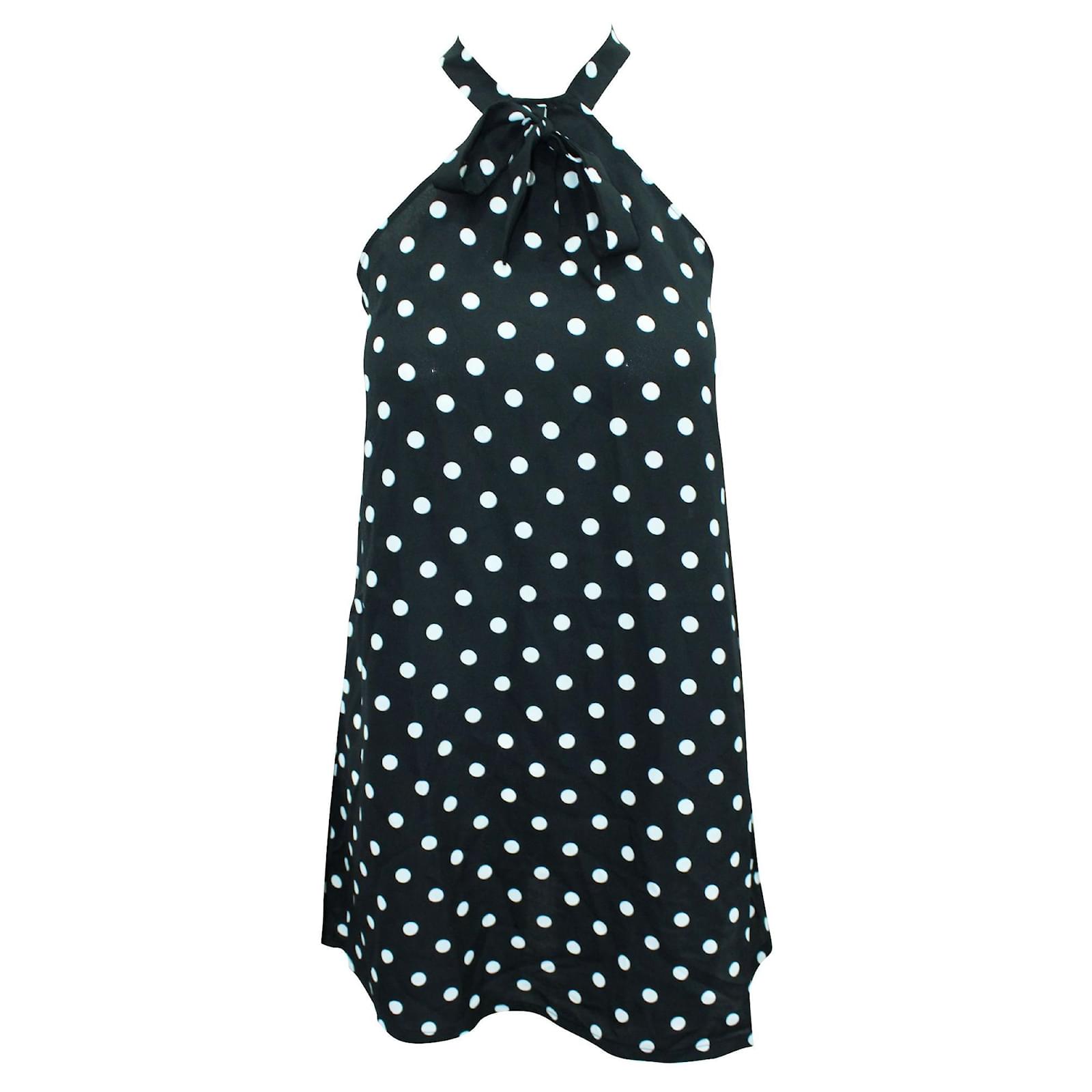 Reformation Polkadot Midi Dress Black 