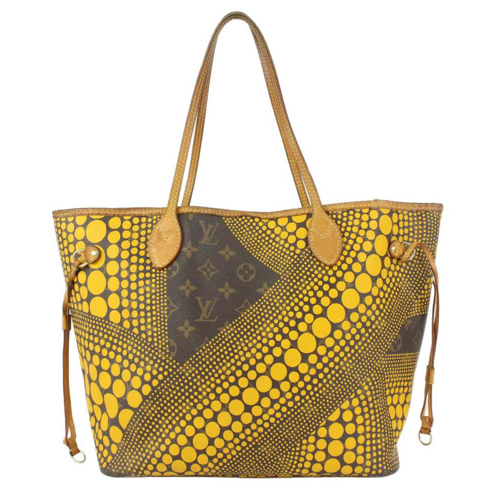 Louis Vuitton Yellow Kusama Monogram Infinity Dots Neverfull MM Tote bag  Leather ref.330775 - Joli Closet