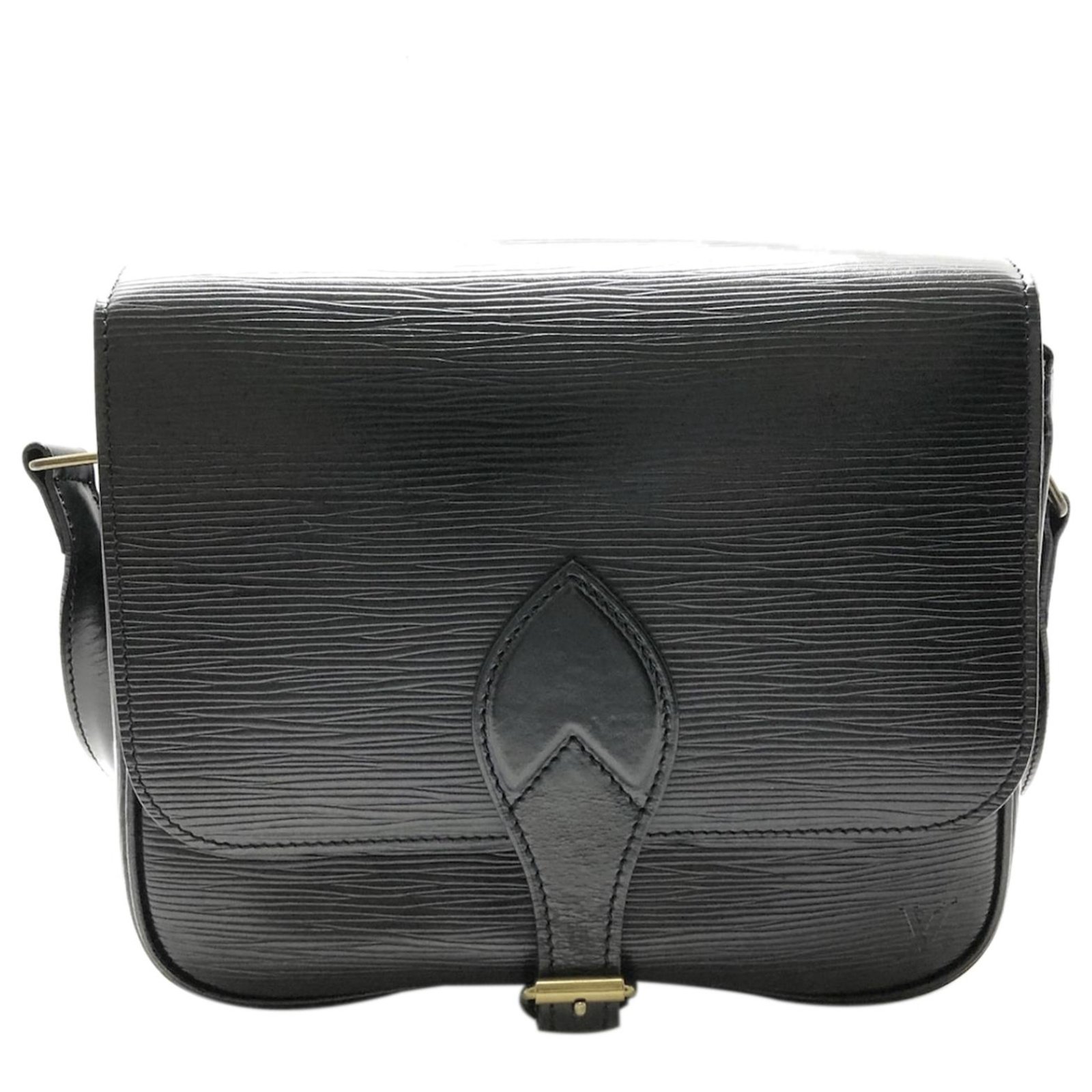 Louis Vuitton Black Epi Leather Cartouchiere MM Bag Louis Vuitton