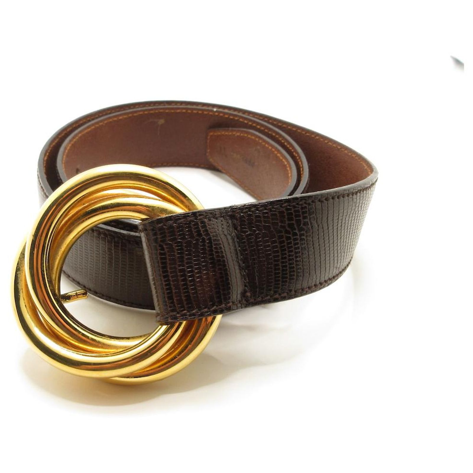 Salvatore Ferragamo Belt Brown Exotic leather ref.331054 