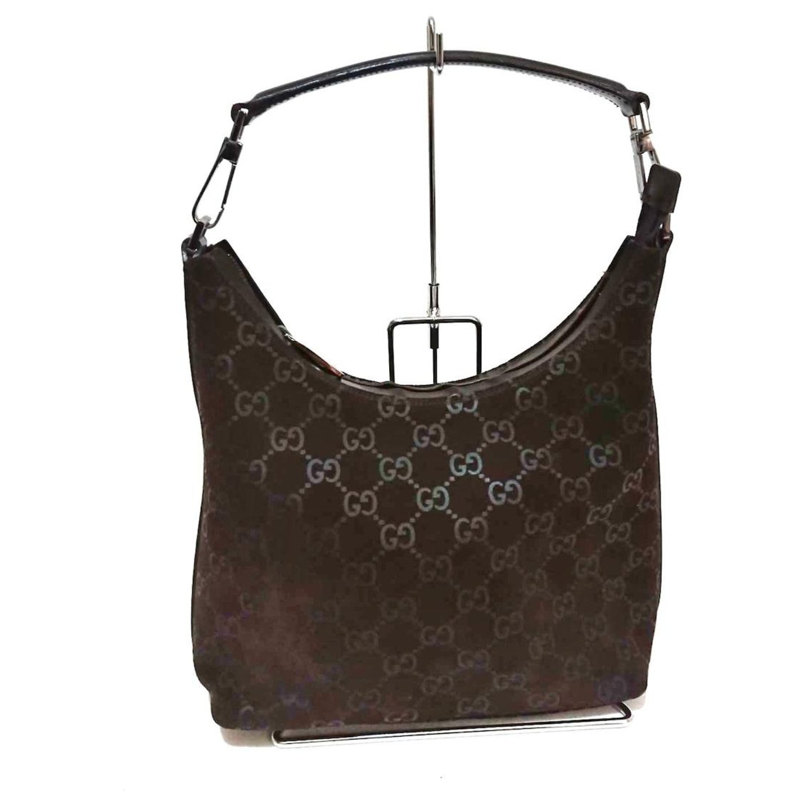 Gucci GG pattern Brown Suede ref.331125 - Joli Closet