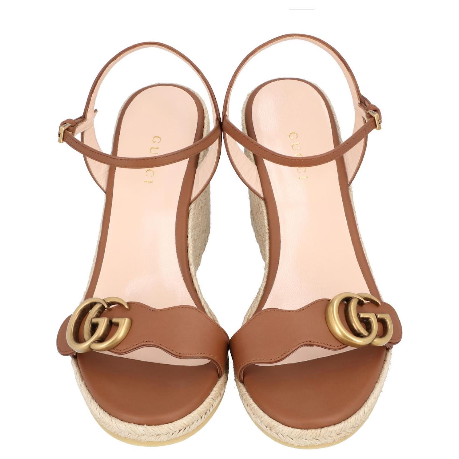 Gucci Espadrilles Brown Leather Joli Closet