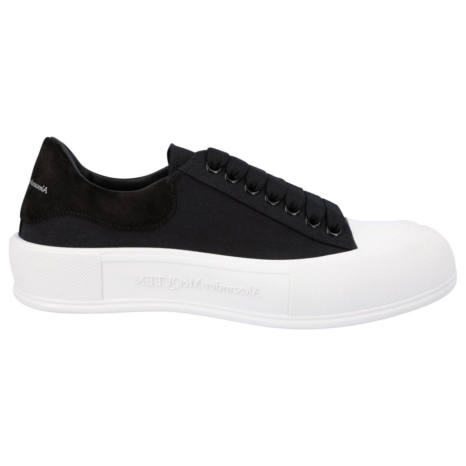 Alexander Mcqueen Deck Lace-Up Plimsoll Black Cotton ref.331979 - Joli ...