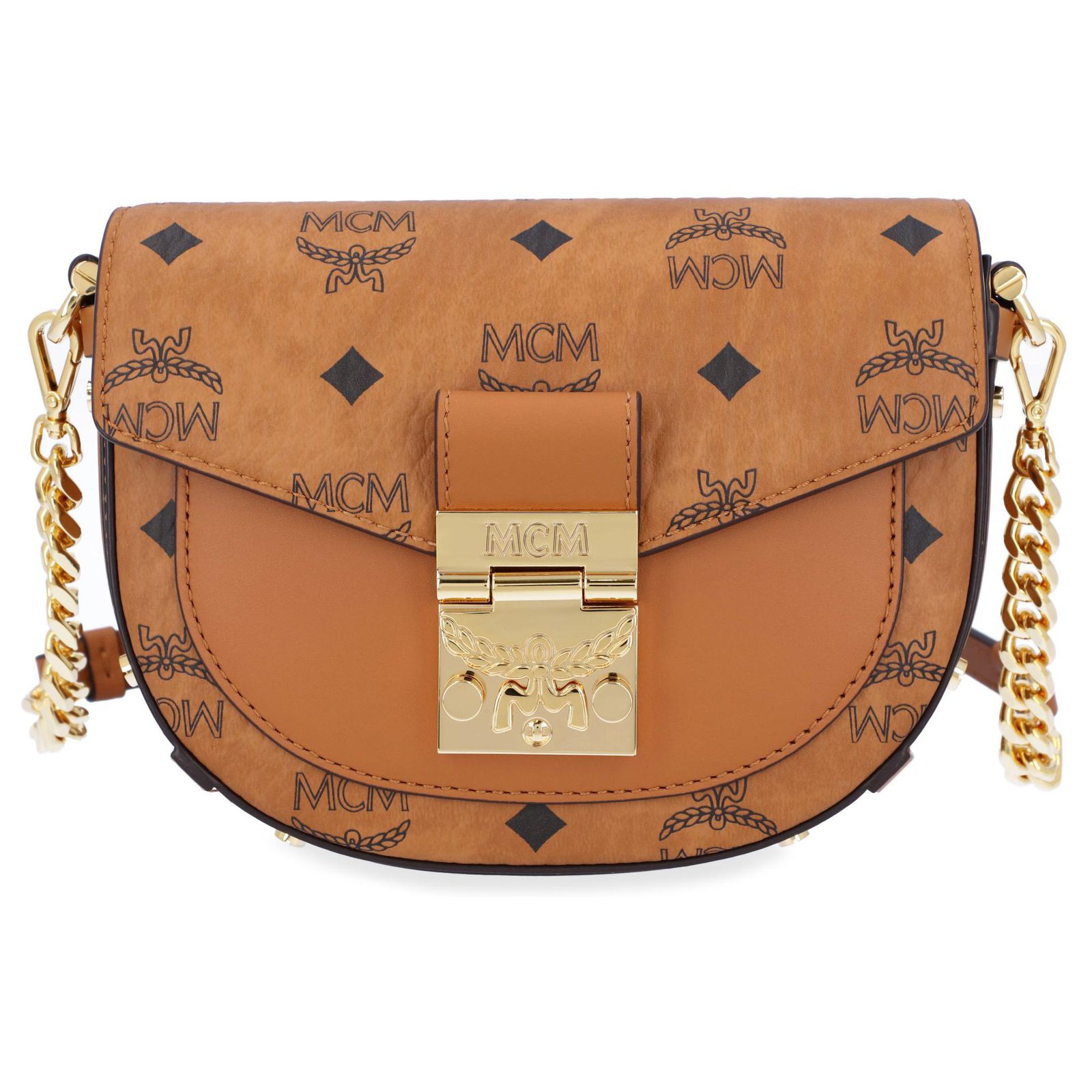 MCM Mini Patricia Saddle Bag in Brown