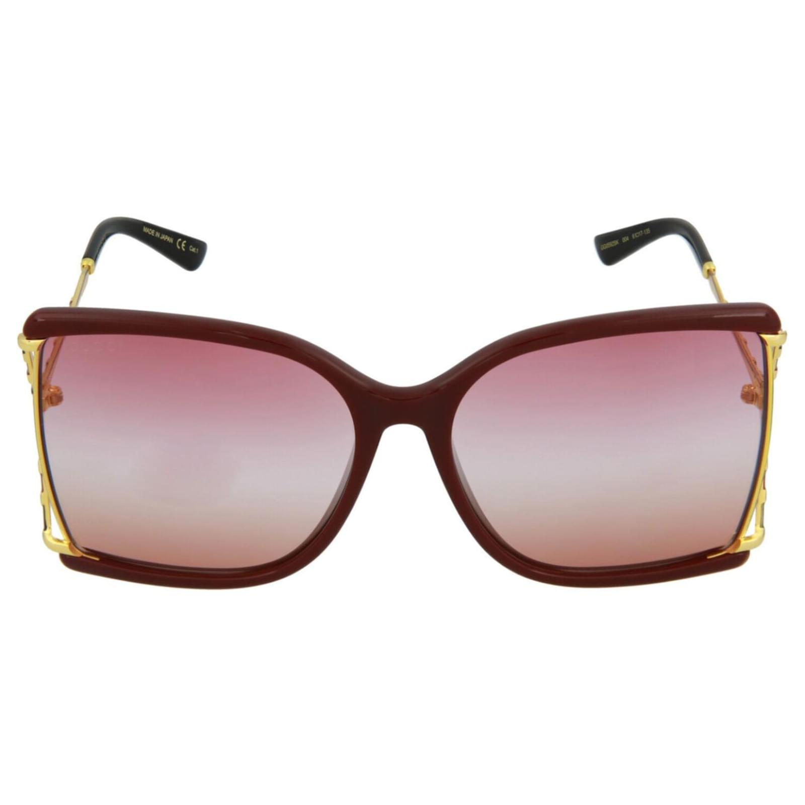 gucci round frame acetate