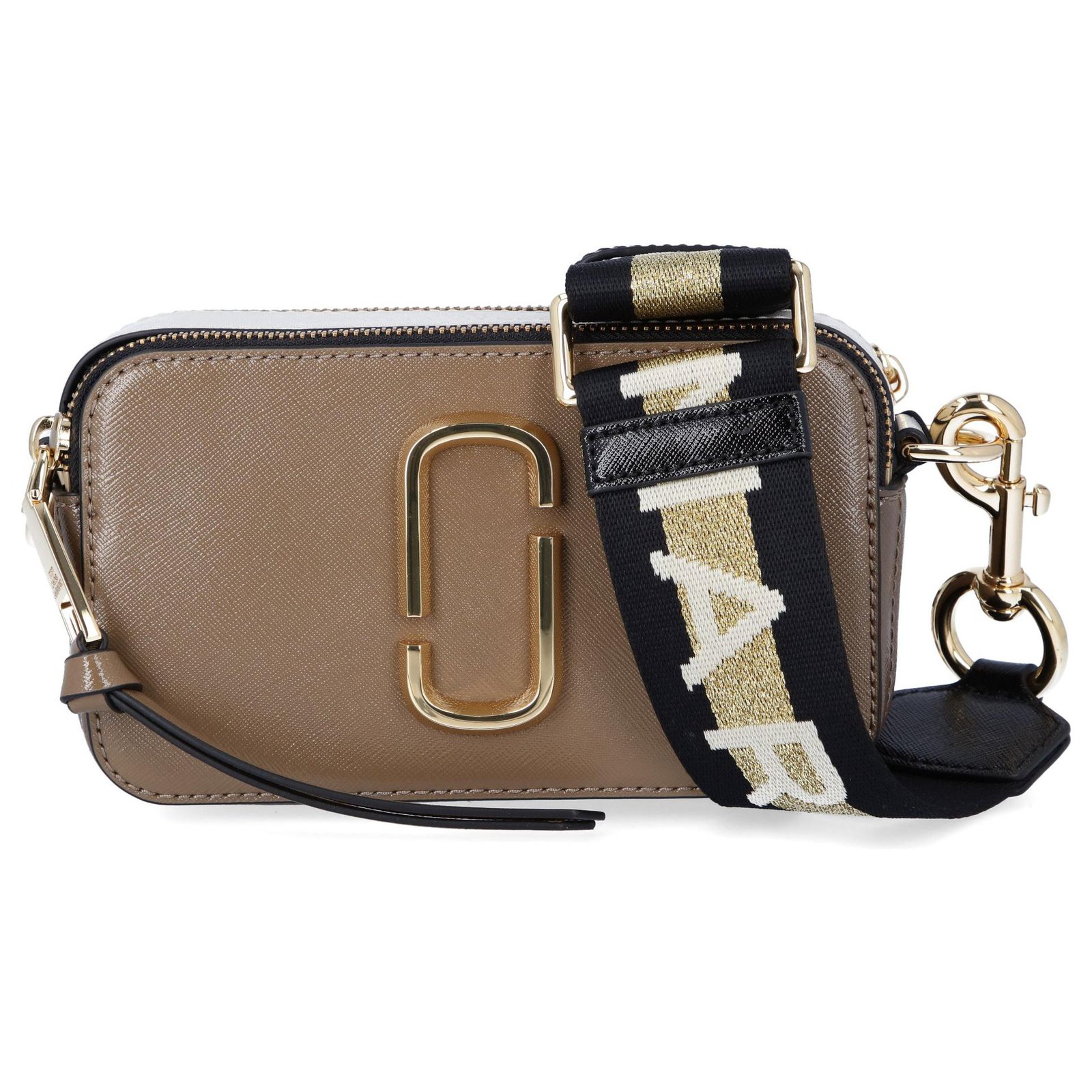 Marc Jacobs Snapshot Bag In Khaki Color Leather in Natural