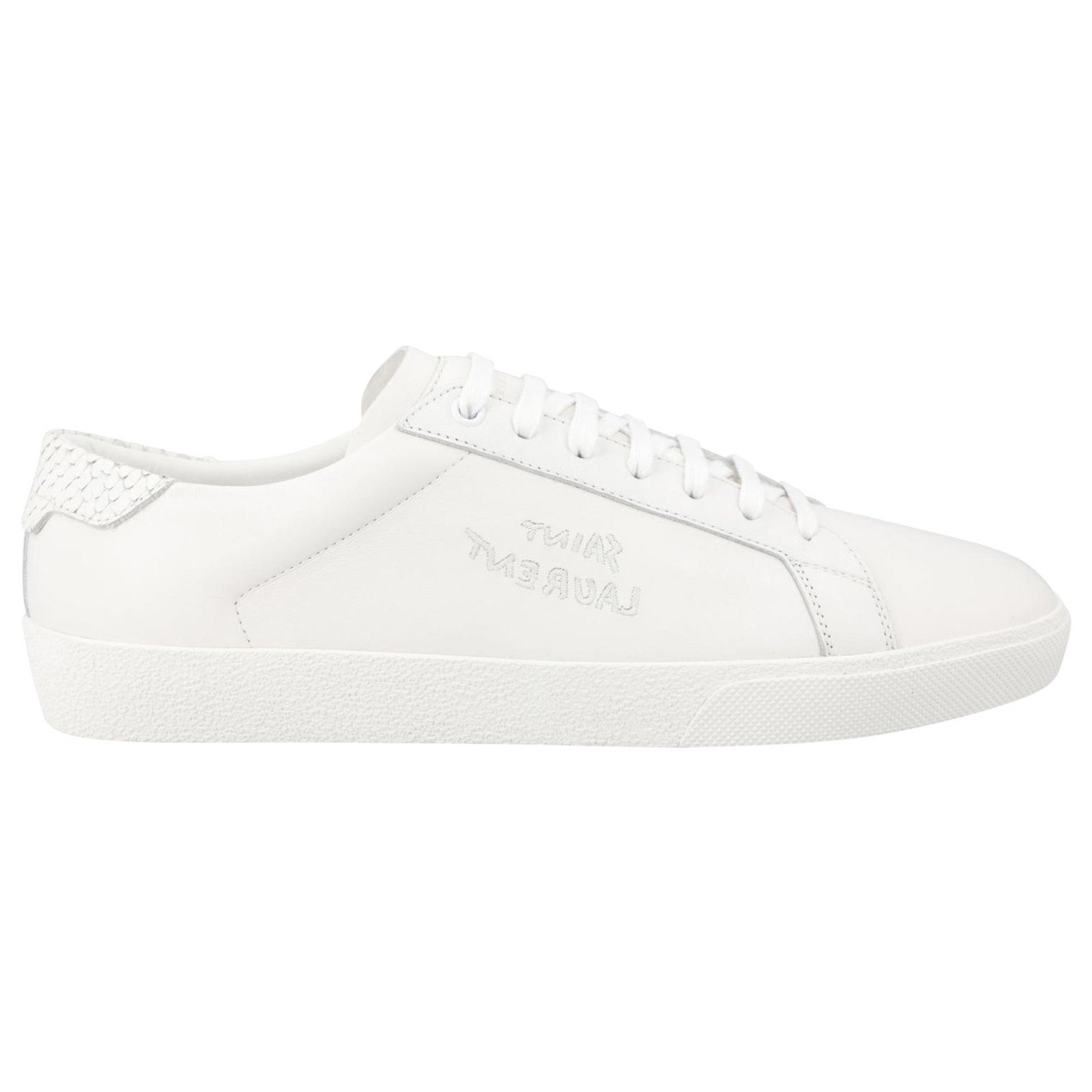 Saint Laurent Embroidered Court Classic SL/06 White Leather ref.332288 ...