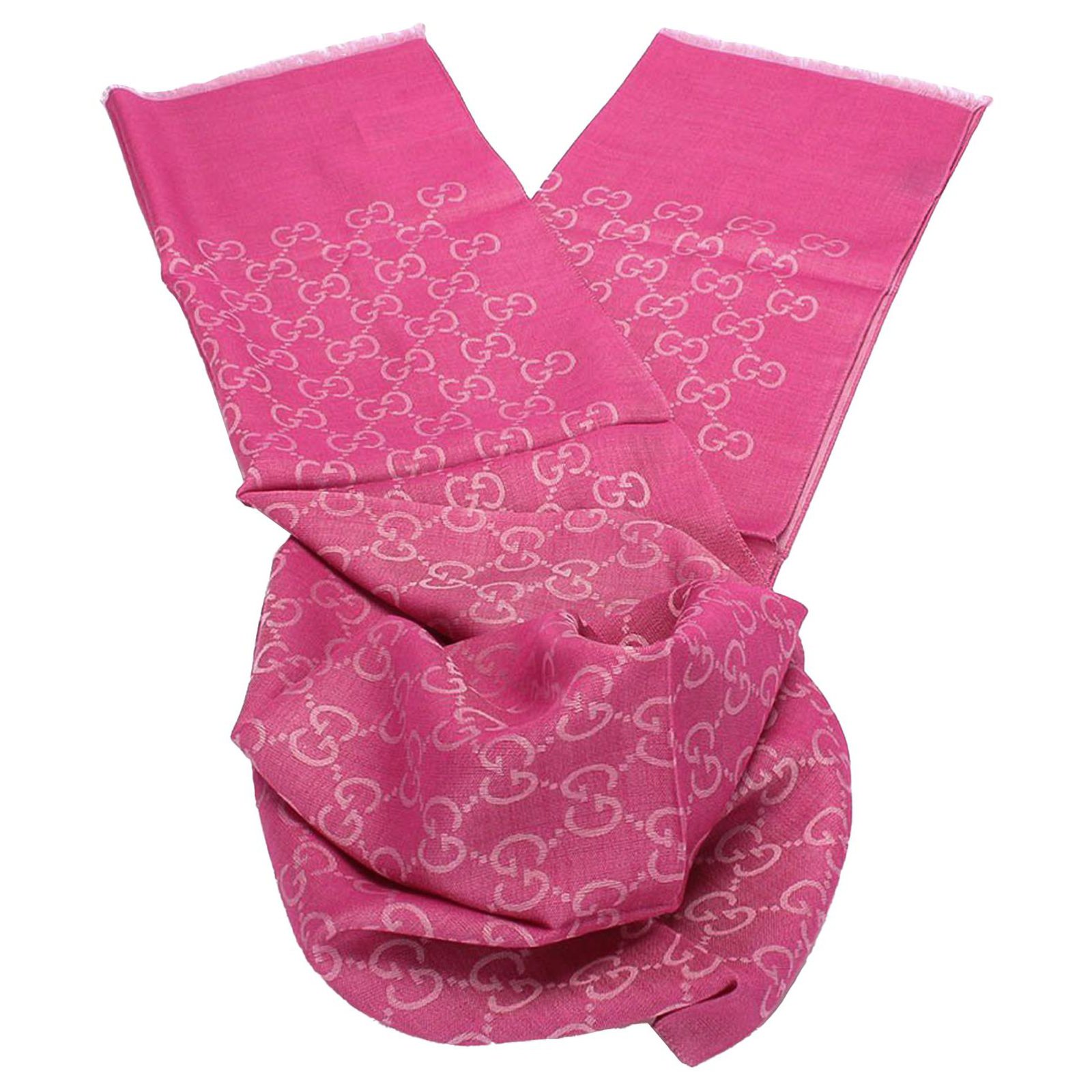 Gucci Pink GG Silk Scarf