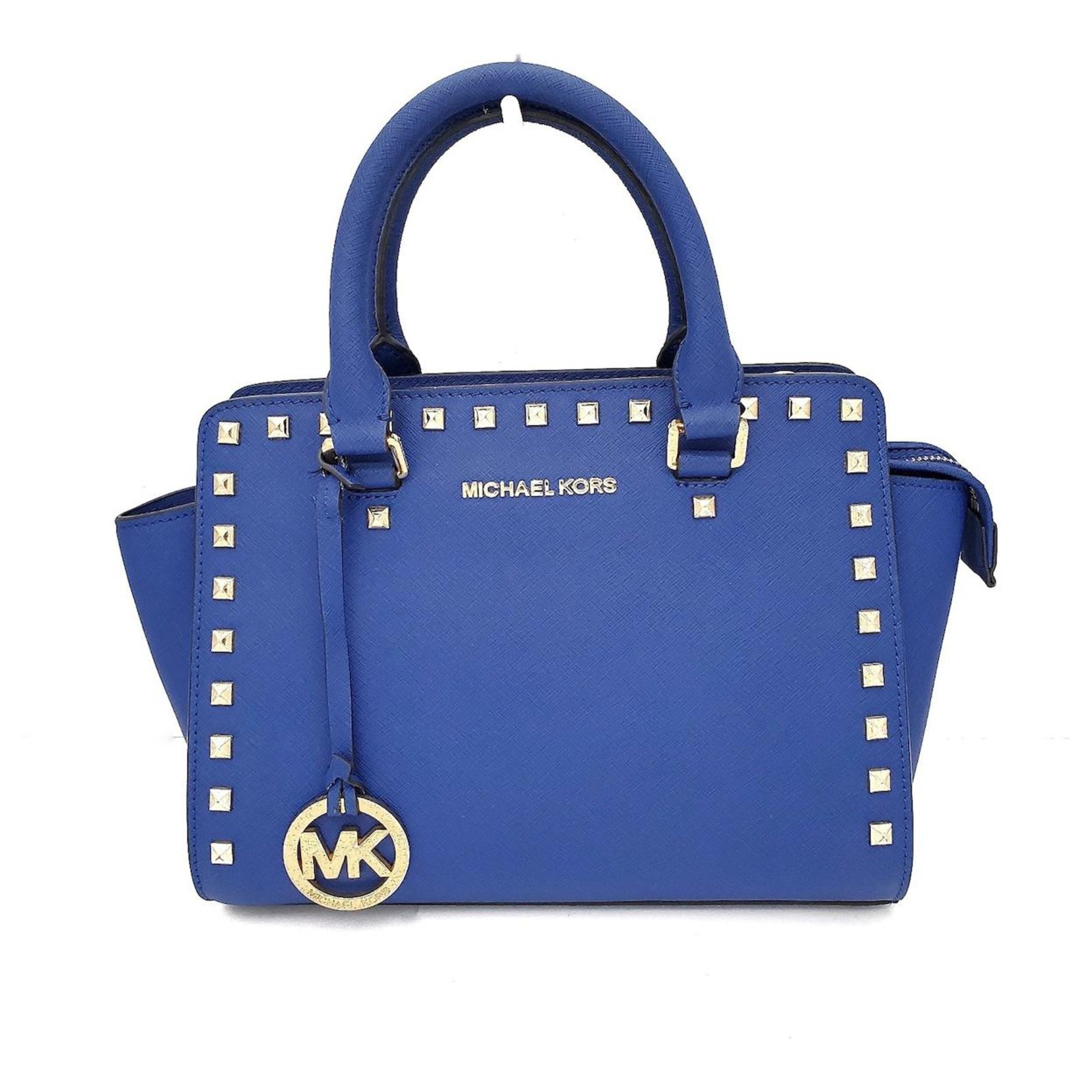 michael kors blue leather purse