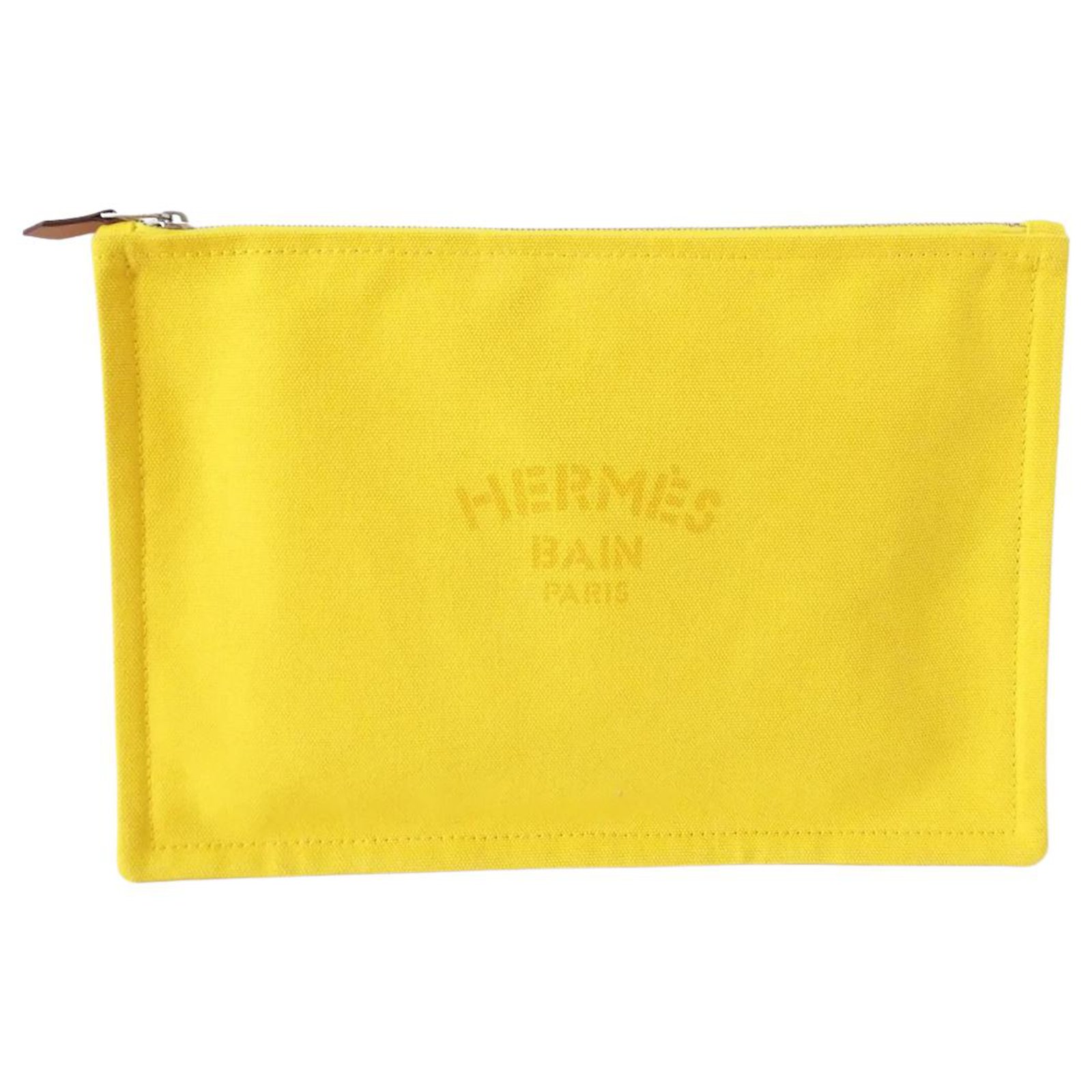 Hermès Clutch bag Yellow Cloth ref.332758 - Joli Closet