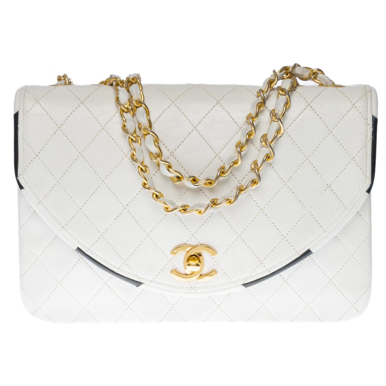 Timeless Lovely Classic Chanel Bag 23two-tone cm with flap in