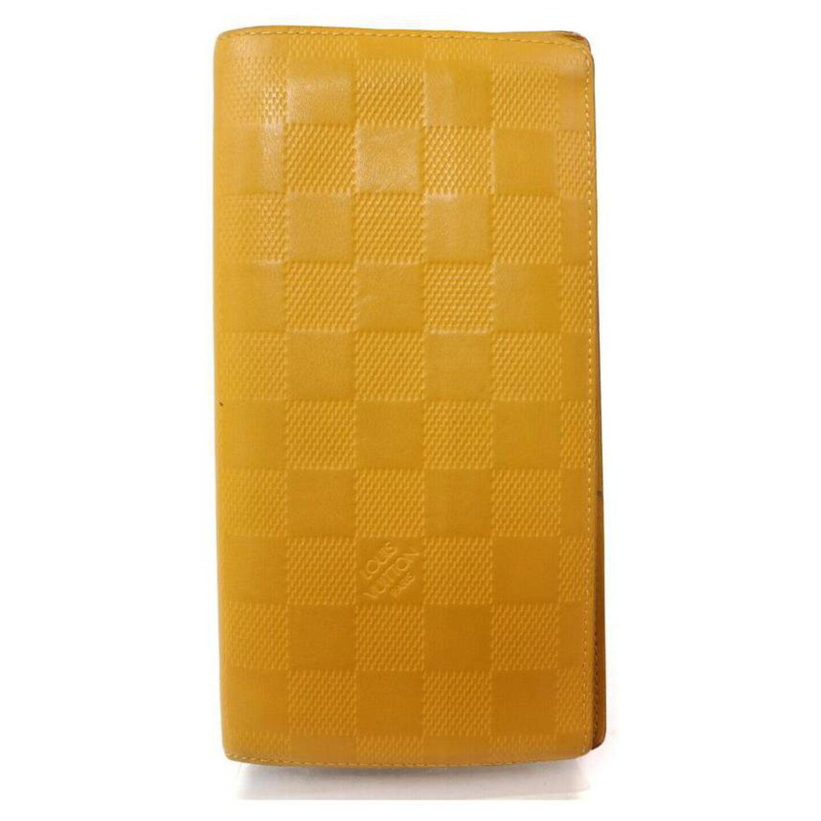 Louis Vuitton Yellow Damier Infini Leather Brazza Long Flap Wallet  ref.318904 - Joli Closet