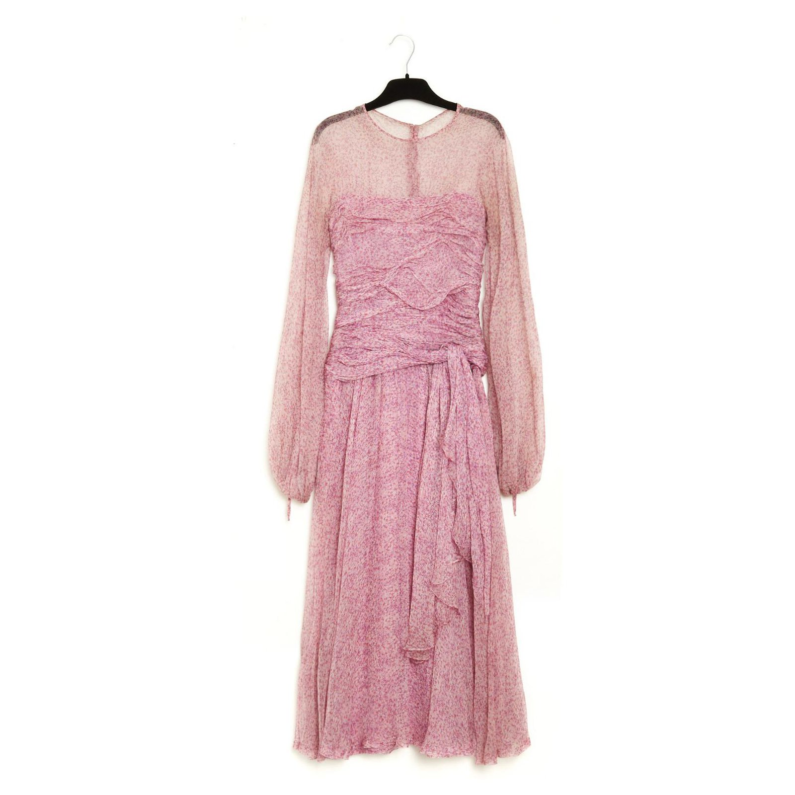 Vintage 70s JEAN LOUIS SCHERRER Haute Couture Silk Floral 