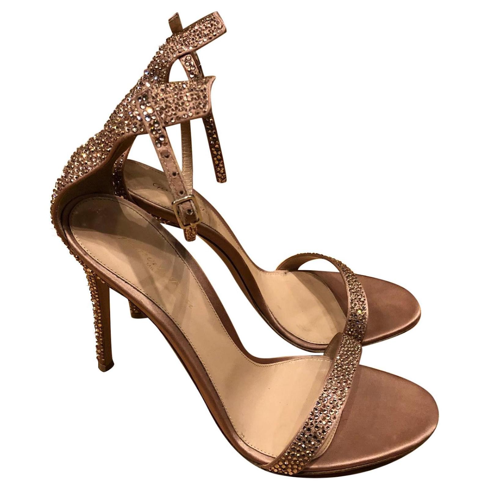 GIANVITO ROSSI Crystelle 105 embellished leather-trimmed PVC sandals |  NET-A-PORTER