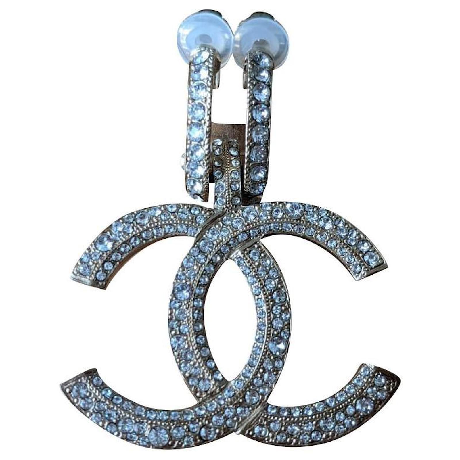 Chanel CC Crystal A17B earring/earclip/brooch Gold hardware Metal
