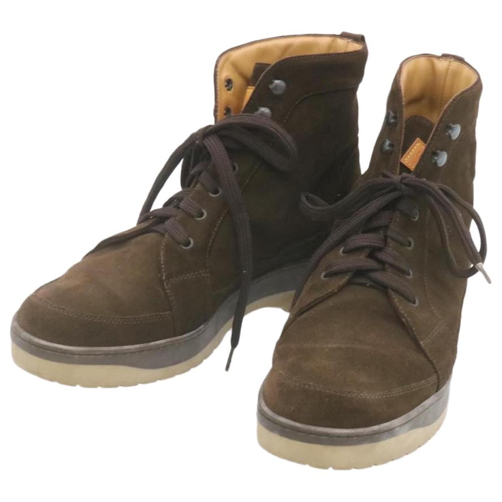 LOUIS VUITTON Suede Boots Shoes Brown LV Auth 23091 ref.333989 - Joli Closet