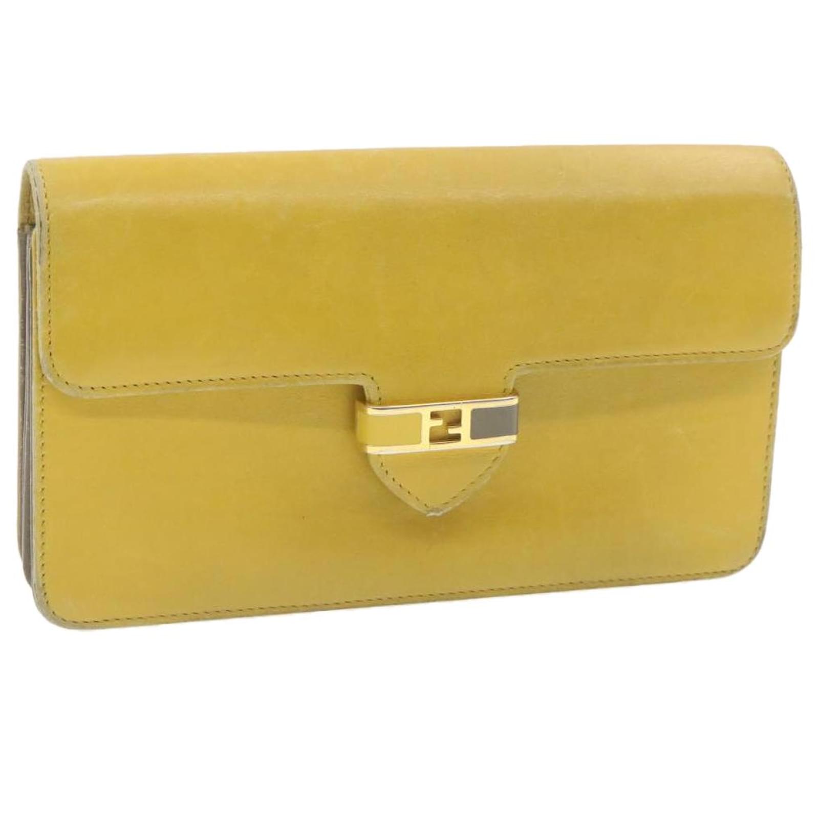 fendi wallet yellow