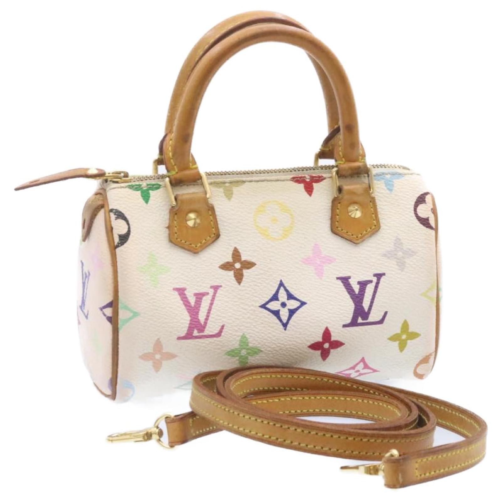 louis vuitton white rainbow purse