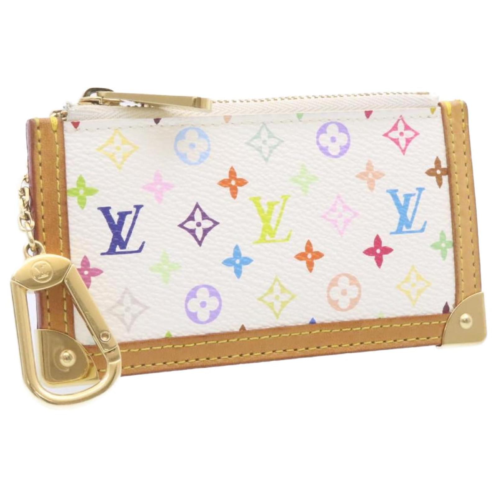 LOUIS VUITTON Monedero Pochette Cles Modelo Antiguo Multicolor Blanco  M92655 th1515 Lienzo ref.334454 - Joli Closet