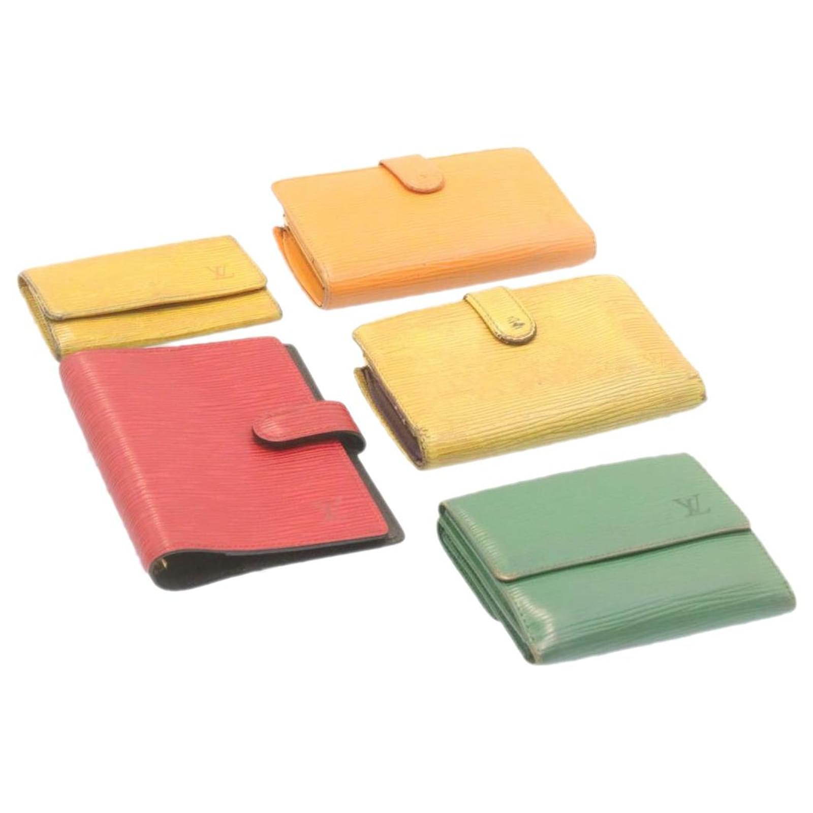 LOUIS VUITTON Epi Wallet Key Case Agenda 5Set LV Auth ar4017 Red Green  Orange Yellow Cloth ref.334684 Joli Closet