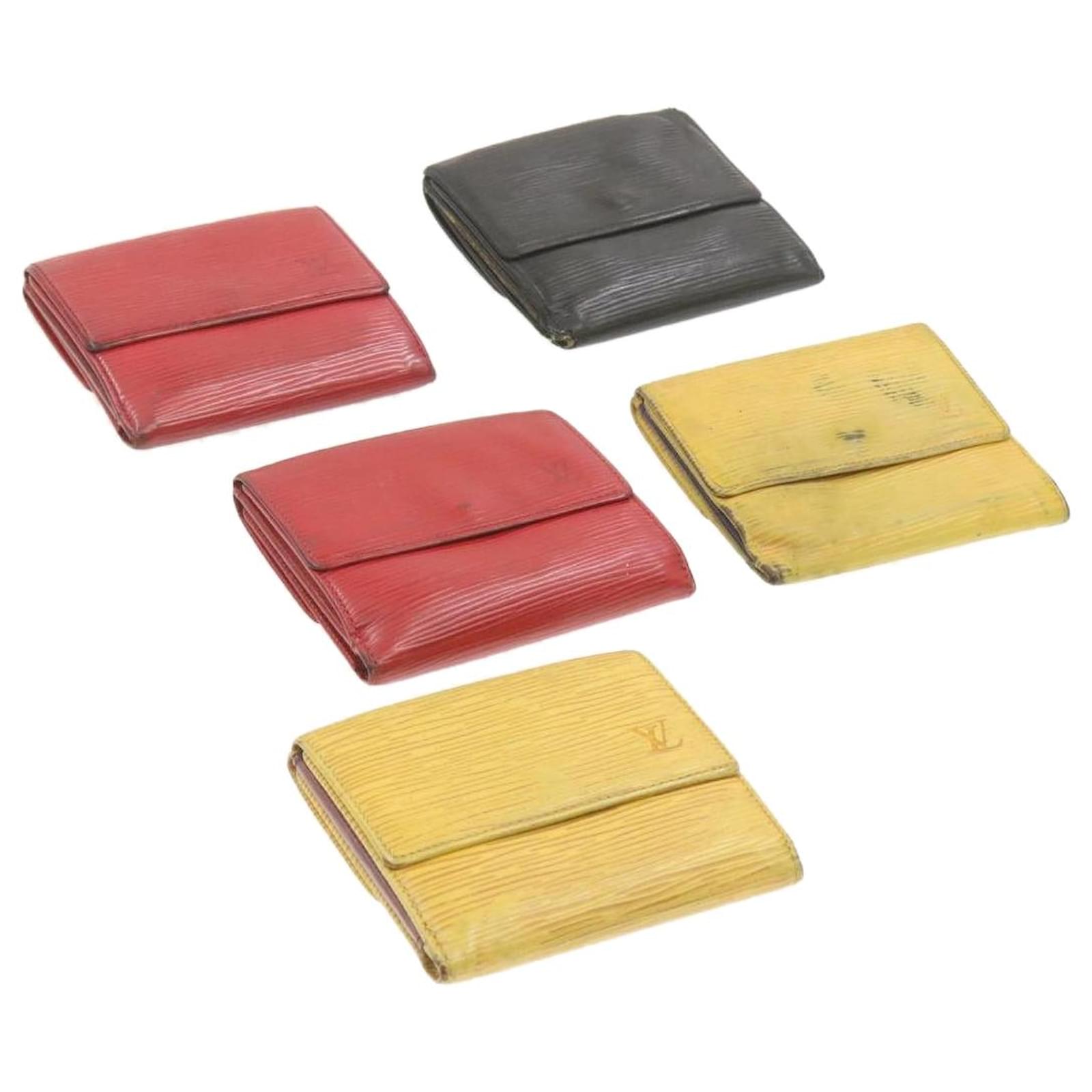 LOUIS VUITTON Epi Portefeiulle Elise Wallet 5Set Black Yellow Red LV Auth  yk760 Leather ref.335055 - Joli Closet