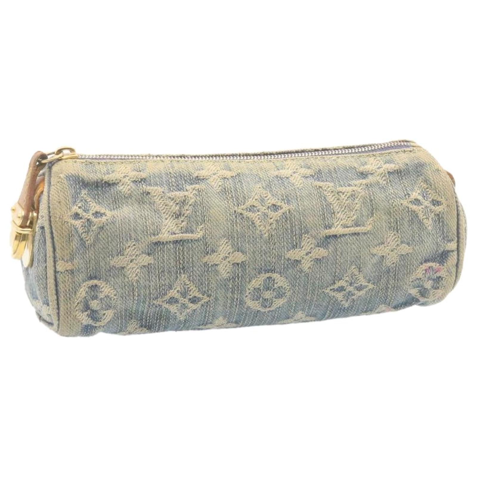 Louis Vuitton Louis Vuitton Blue Monogram Denim Clutch Pouch