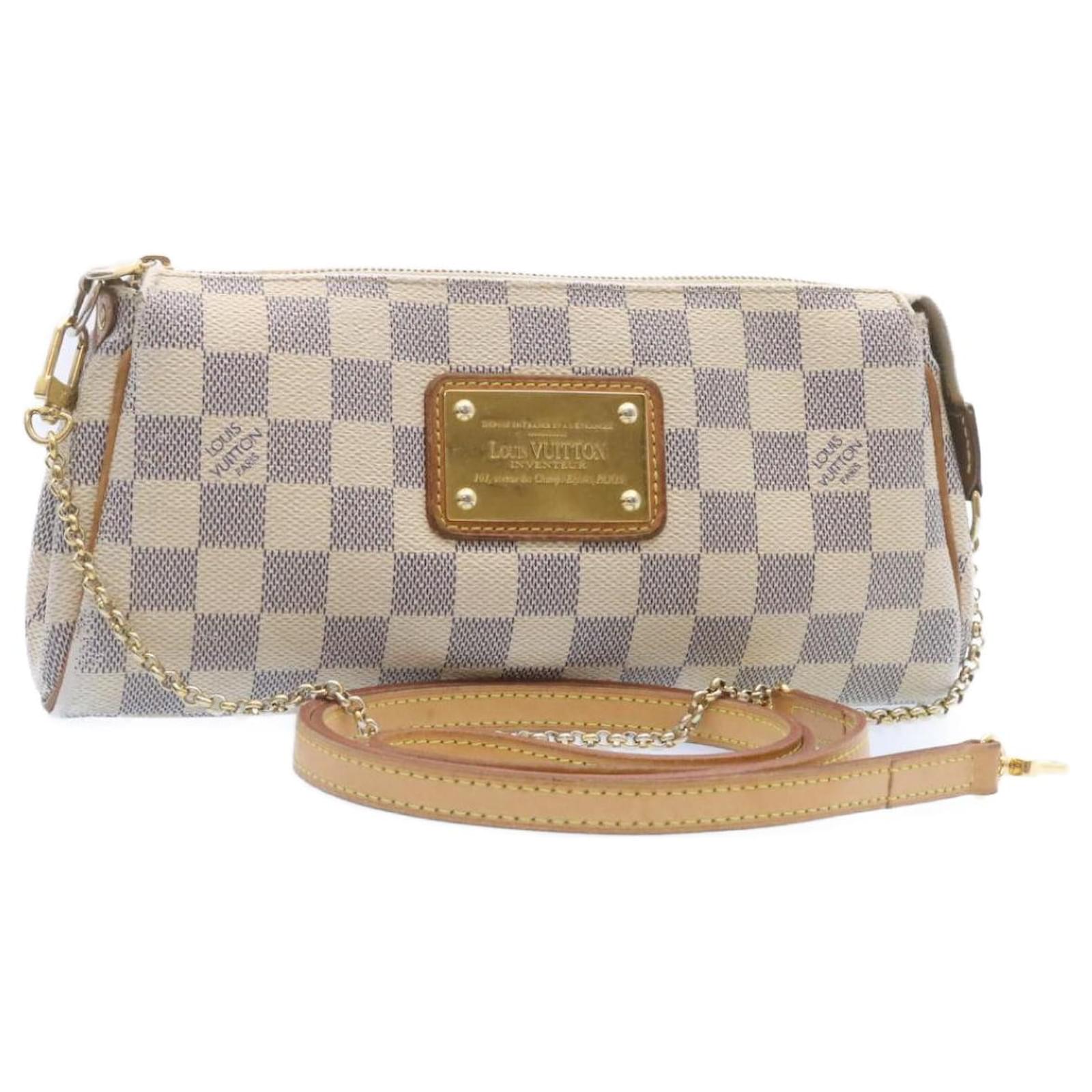 LOUIS VUITTON Damier Azur Eva Shoulder Bag 2way N55214 LV Auth