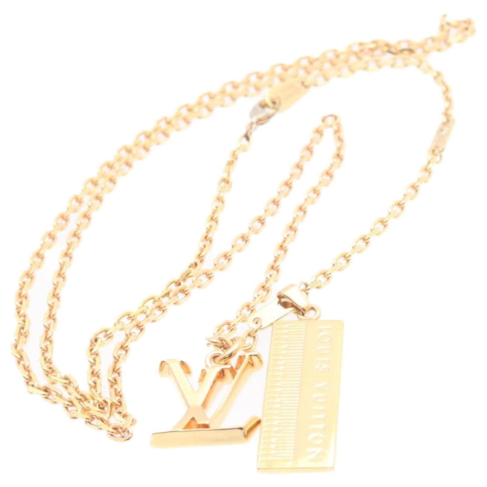 LOUIS VUITTON Necklace DJ Vocabulary Keyboard Gold Tone M69461