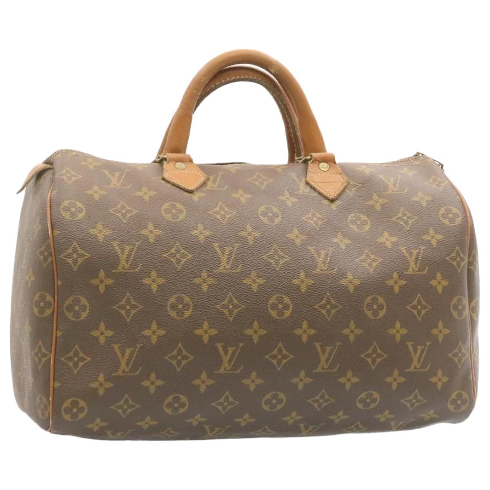Louis Vuitton Monogram Speedy 35 Hand Bag USA Model LV Auth 23019 Cloth  ref.335438 - Joli Closet