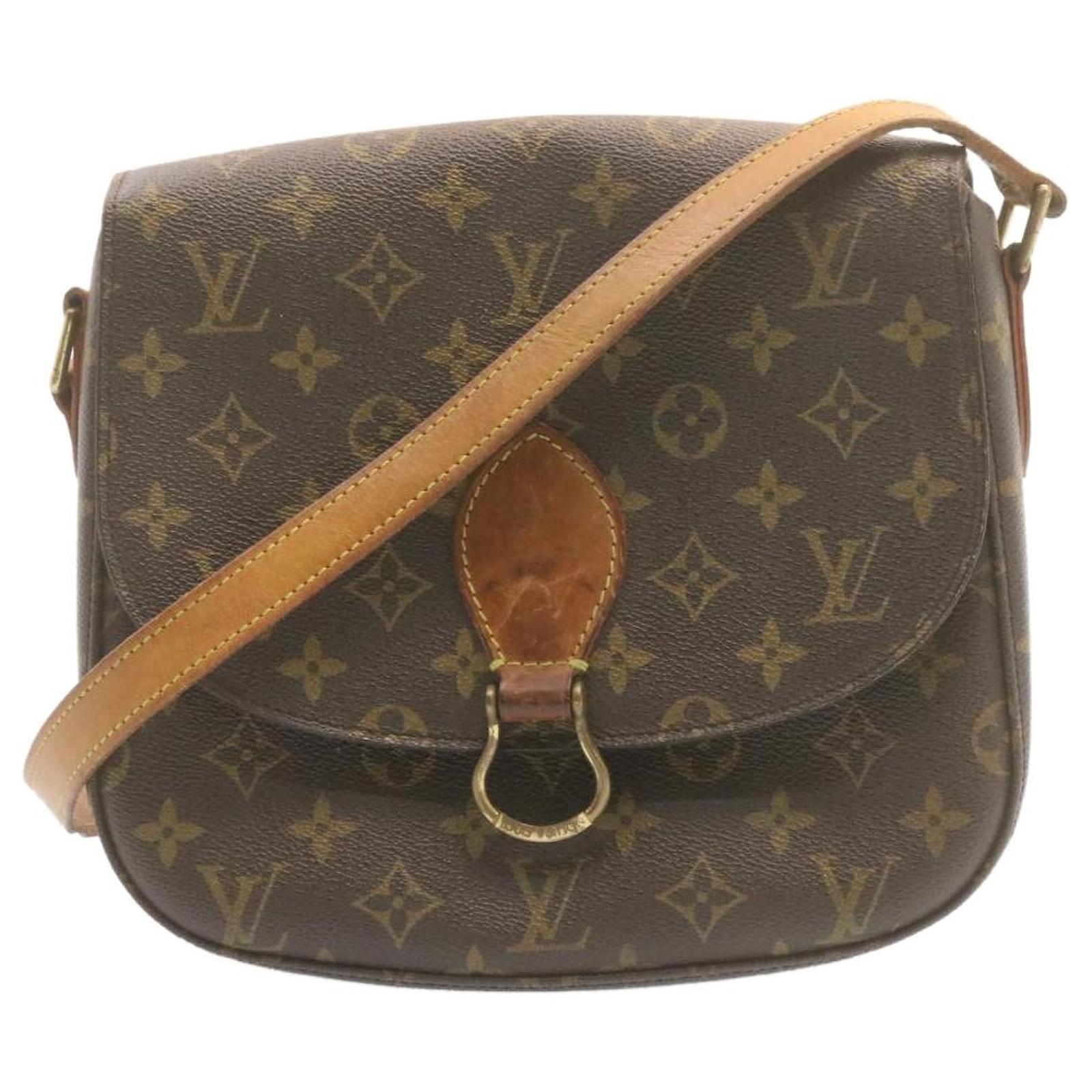 Auth Louis Vuitton Shoulder Bag Mini Saint Cloud Monogram Brown