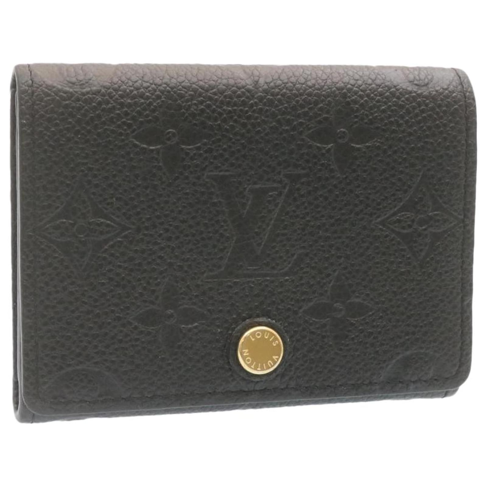 LOUIS VUITTON Monogram Empreinte Anvelope Card Case Black M58456